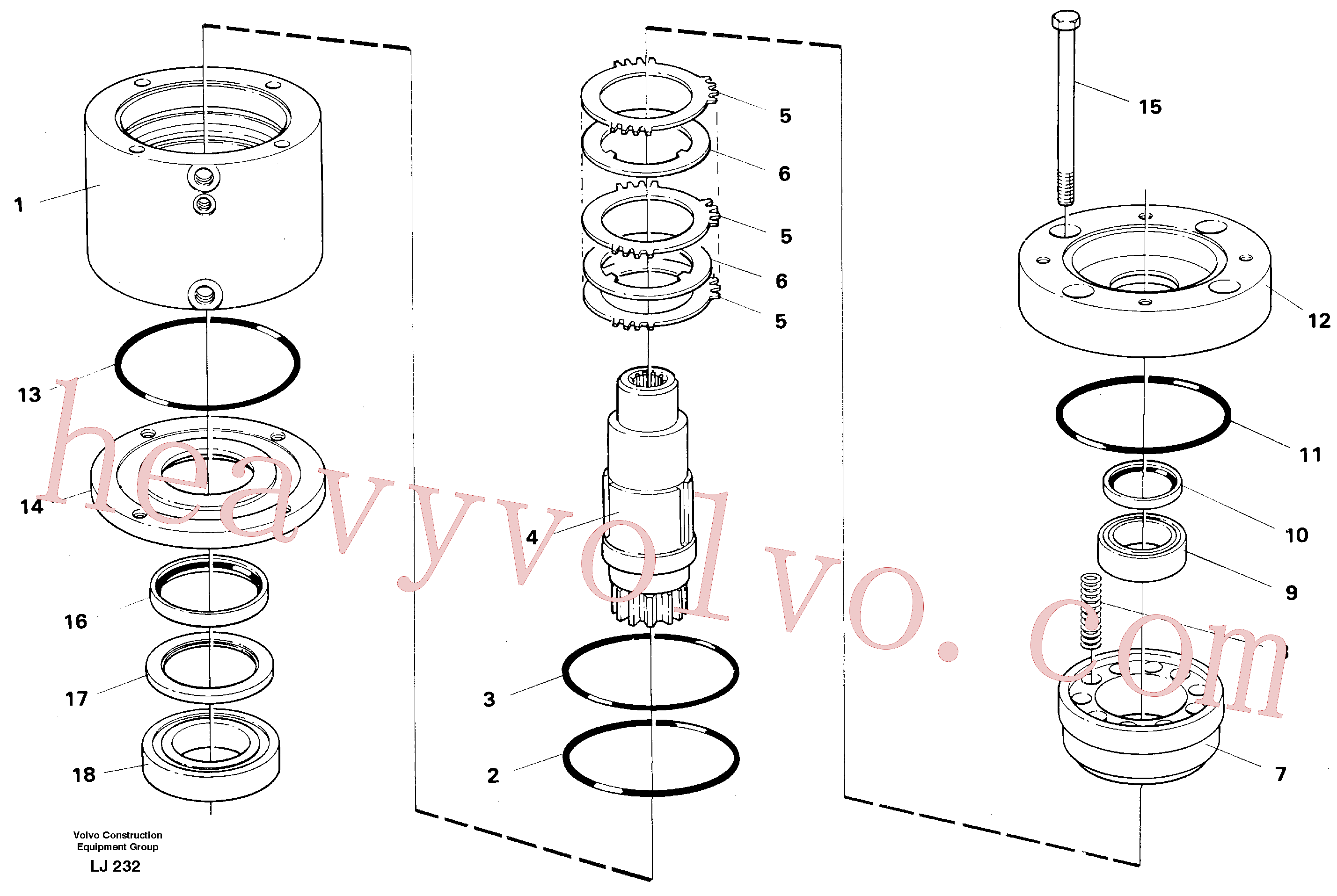 VOE14236540 for Volvo Slewing brake(LJ232 assembly)