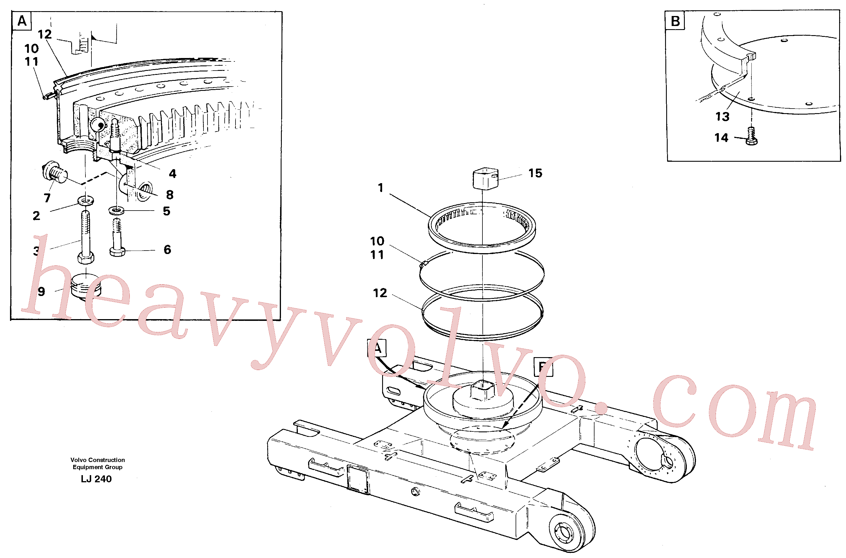 VOE14233513 for Volvo Slewing ring attachment(LJ240 assembly)