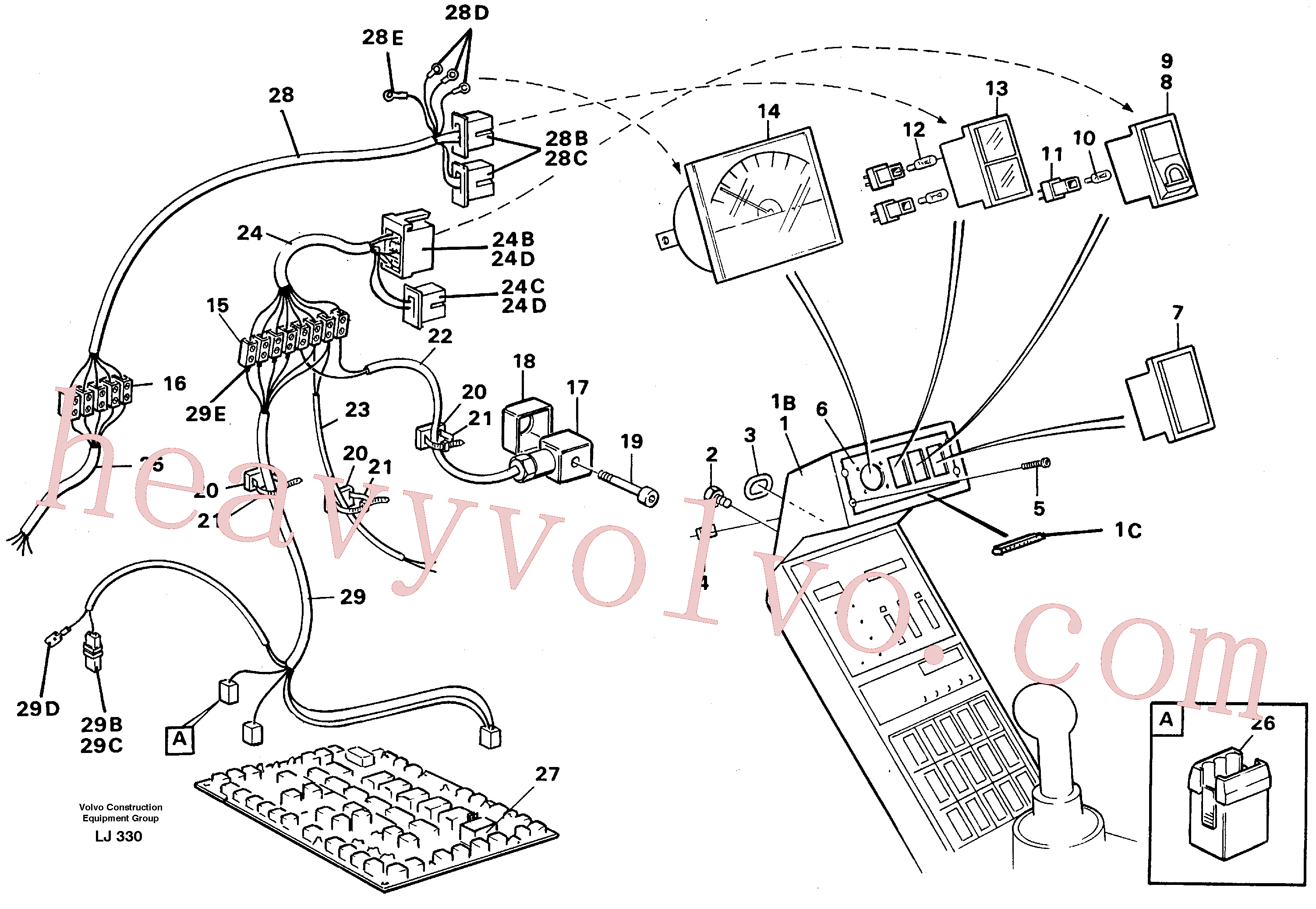 VOE14213791 for Volvo Magnet equipment Ohio/älmhult Instrument box, cab(LJ330 assembly)