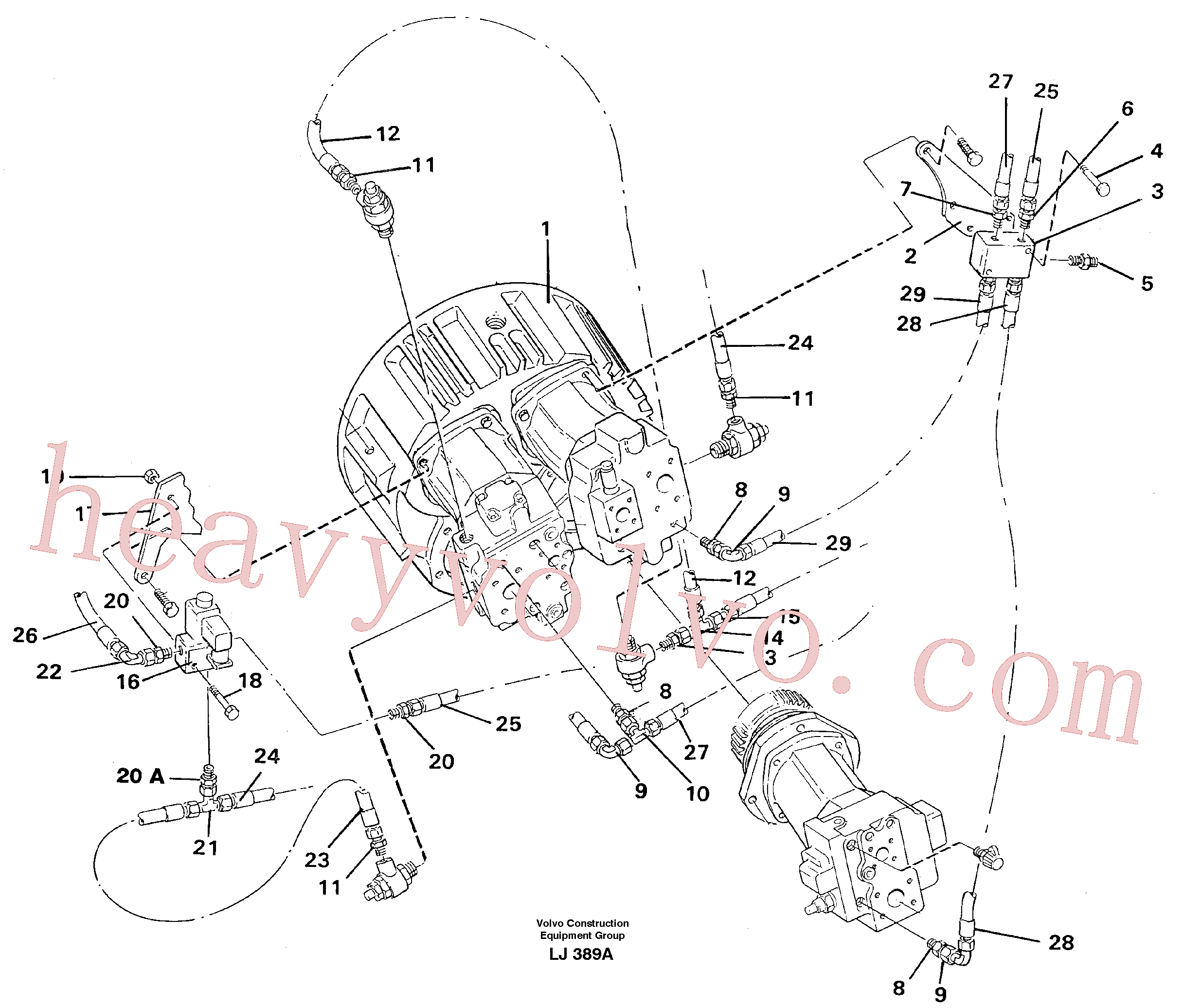 VOE14014594 for Volvo Hydraulic system, pump installation(LJ389A assembly)