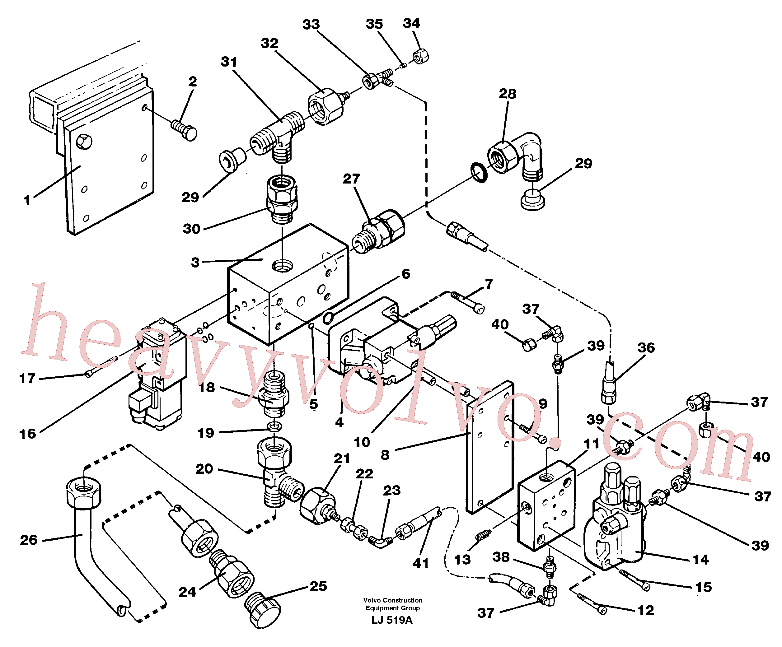 VOE14012487 for Volvo Magnet equipment, Älmhult, valve assembly(LJ519A assembly)