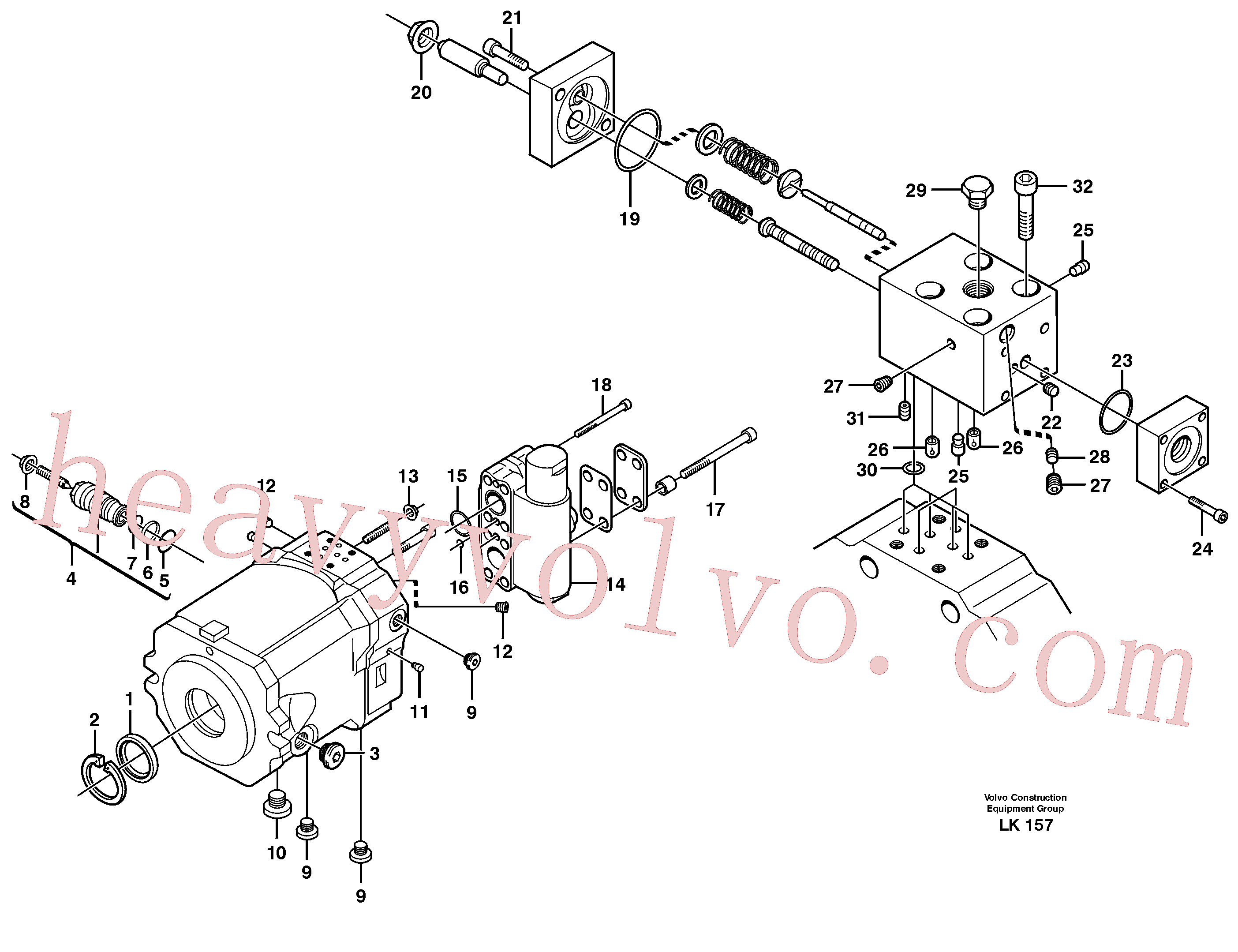 VOE11705600 for Volvo Track gear, travel(LK157 assembly)