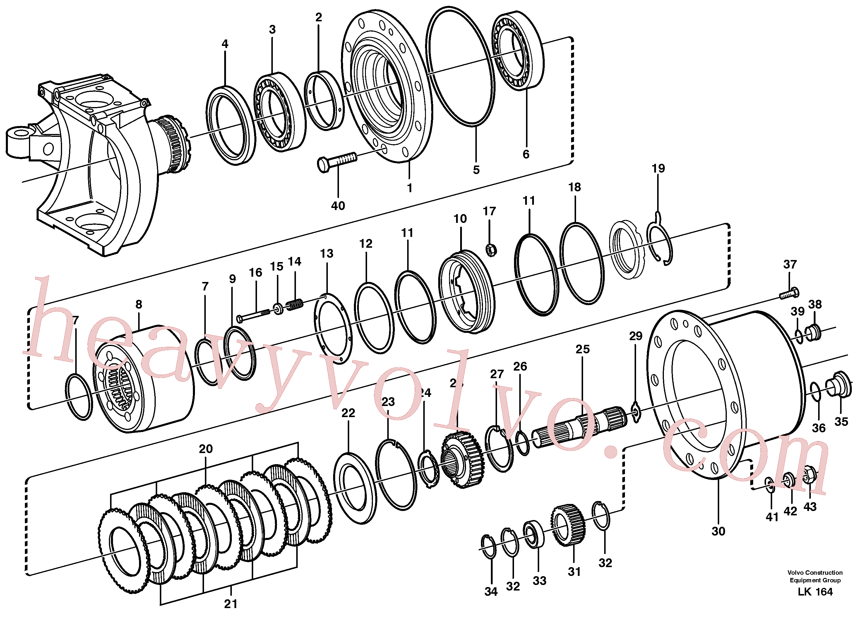 ZM5230870 for Volvo Front axle, Hub reduction(LK164 assembly)