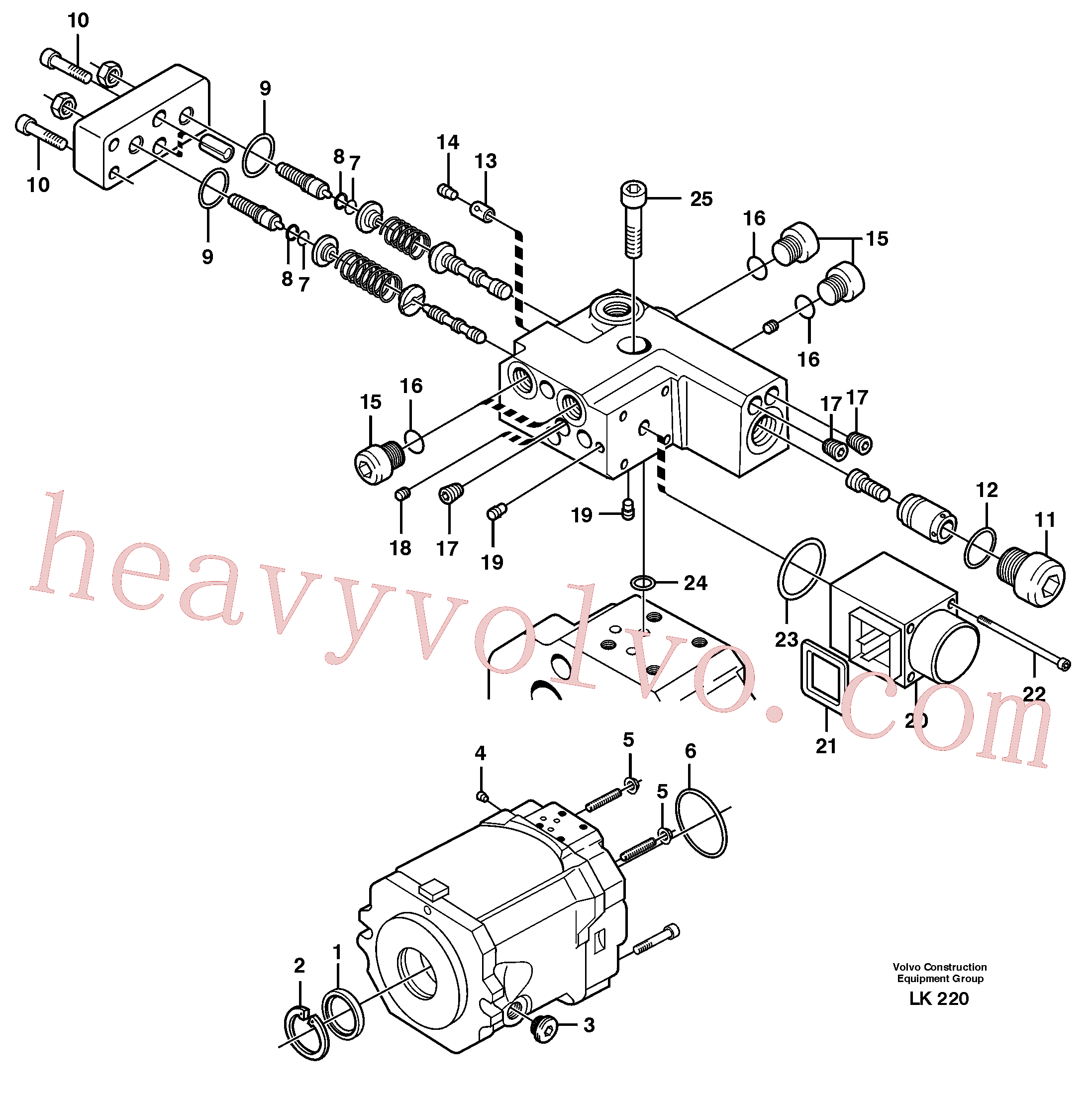 VOE11705600 for Volvo Hydraulic pump(LK220 assembly)