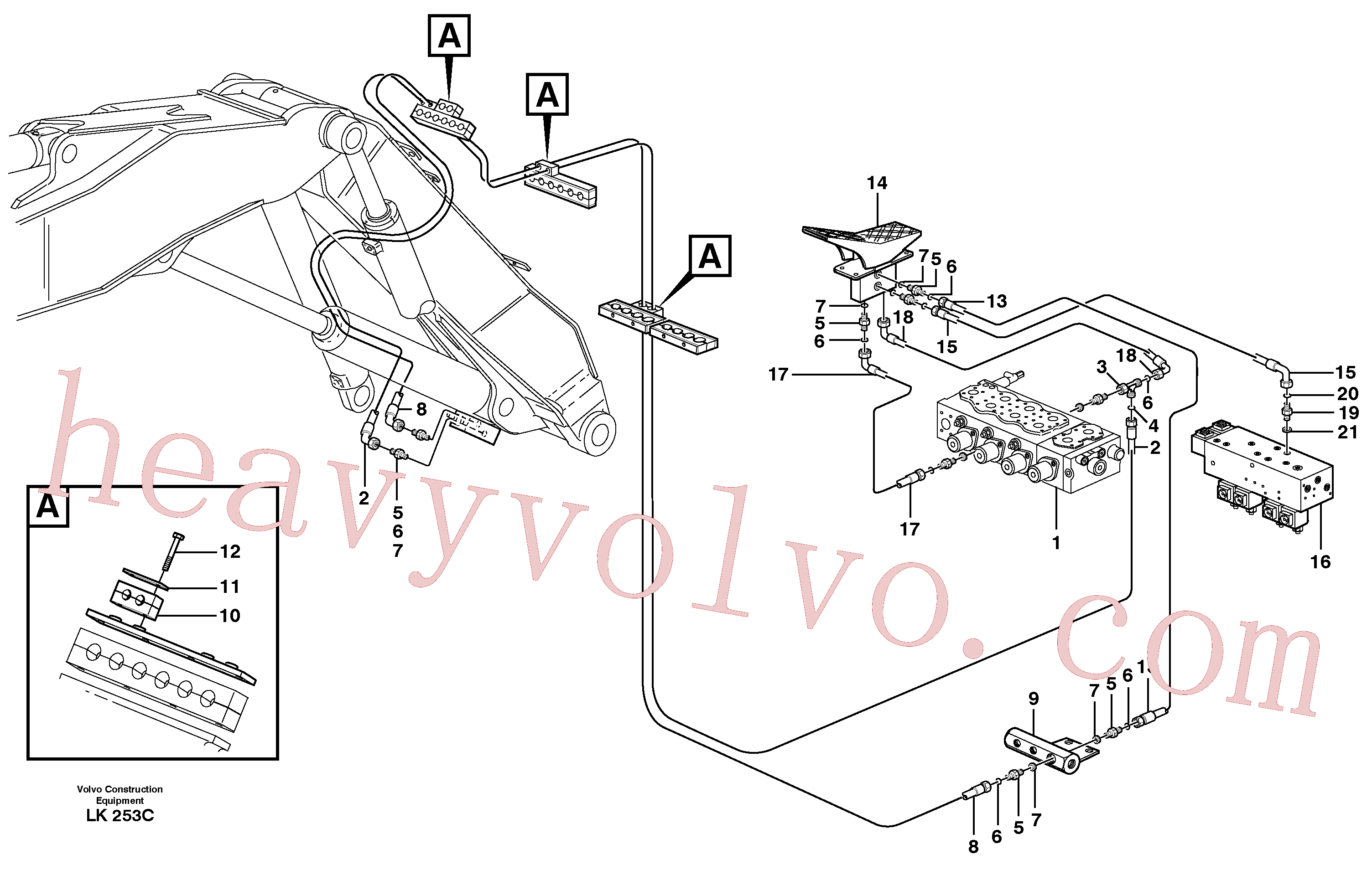 VOE14378760 for Volvo Servo hydraulics, adjustable boom, X2(LK253C assembly)