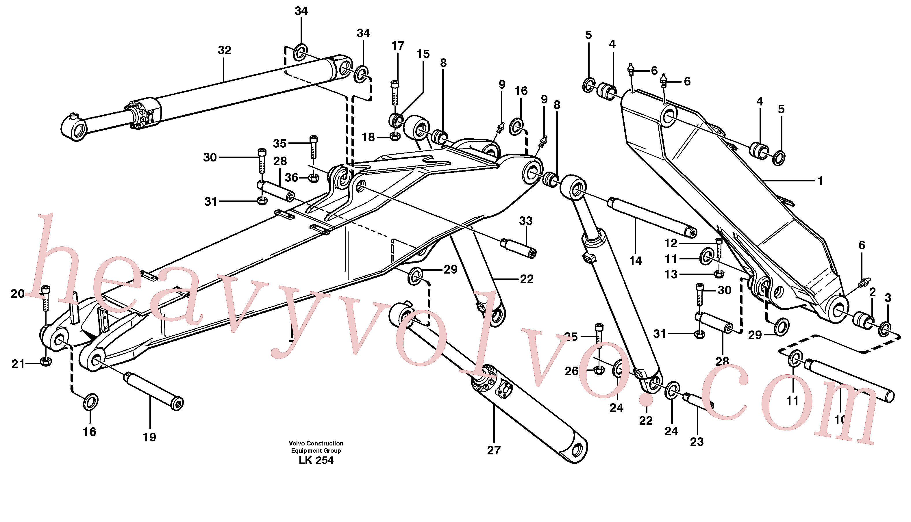 VOE14373420 for Volvo Adjustable boom, 4,7m(LK254 assembly)