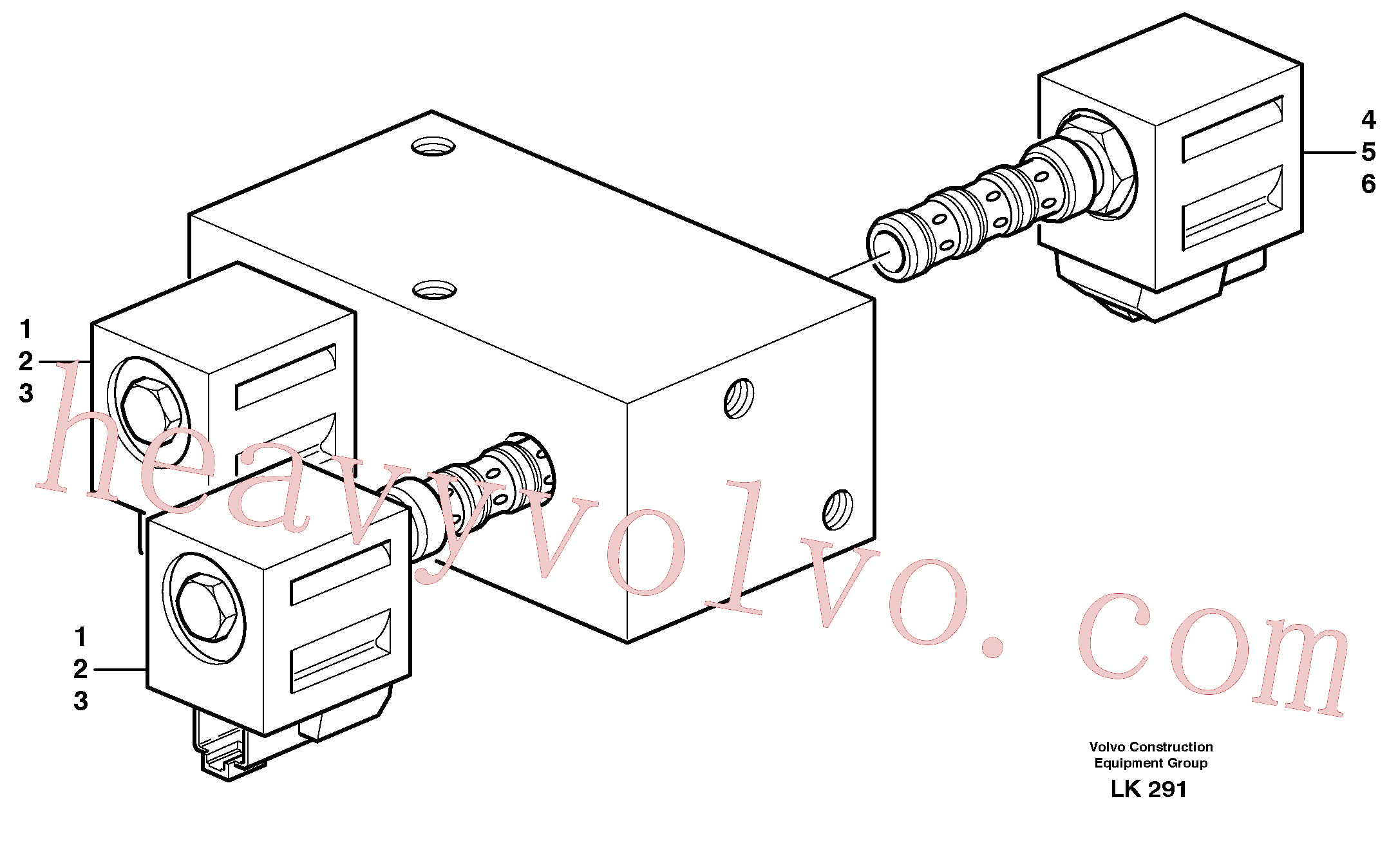 VOE11708585 for Volvo Valve, grab bucket, X1(LK291 assembly)