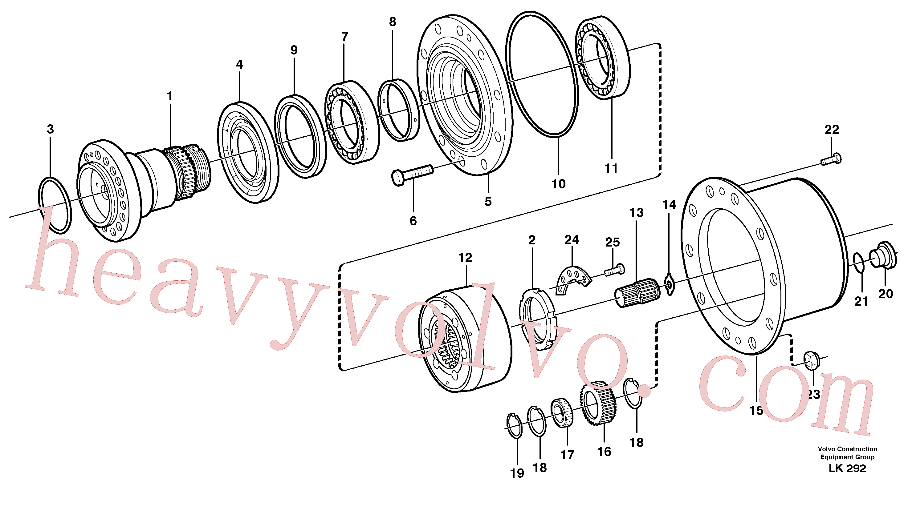 ZM2906427 for Volvo Hub retainer and planet carrier(LK292 assembly)