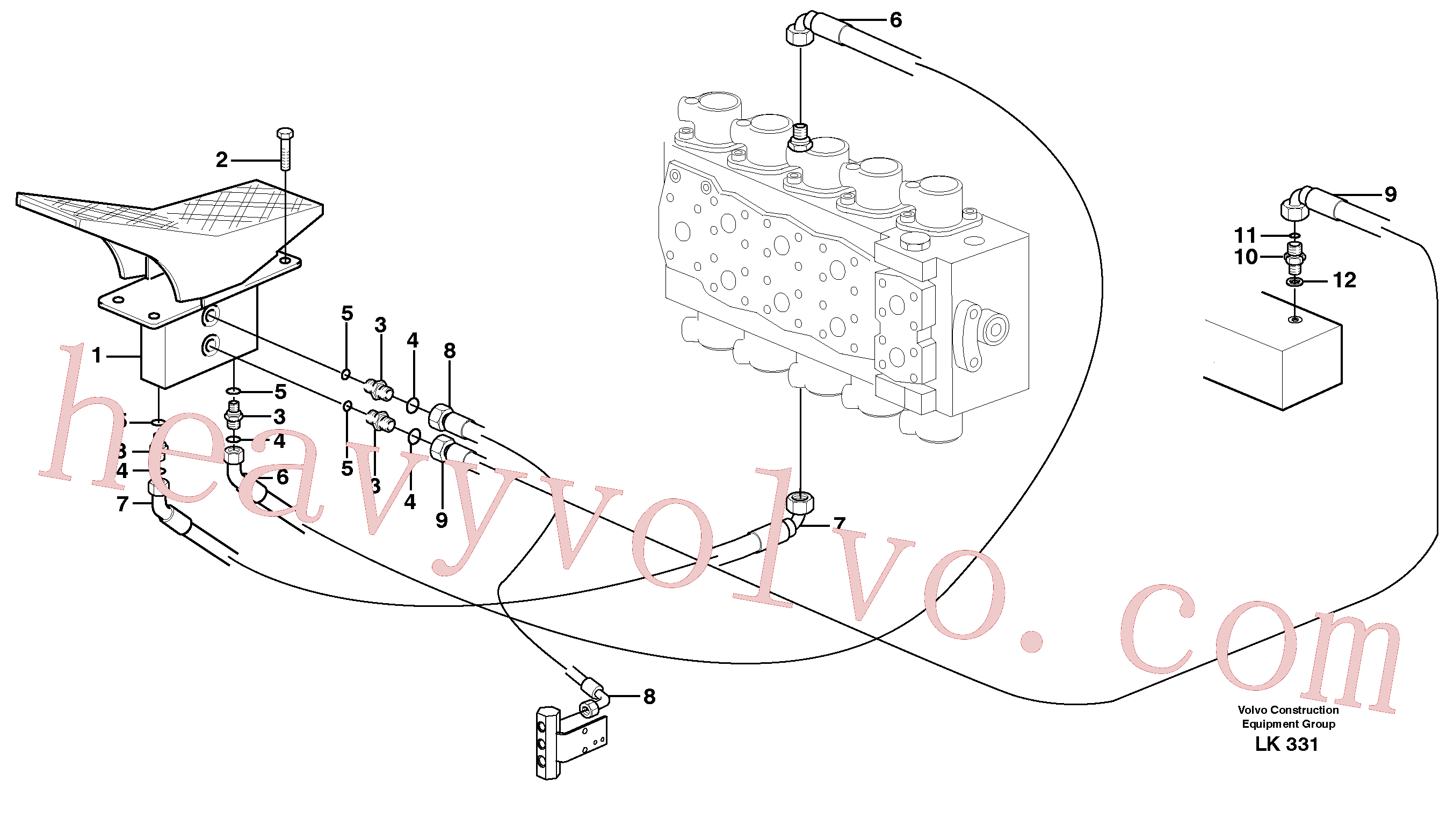 VOE14378760 for Volvo Servo hydraulics, offset(LK331 assembly)