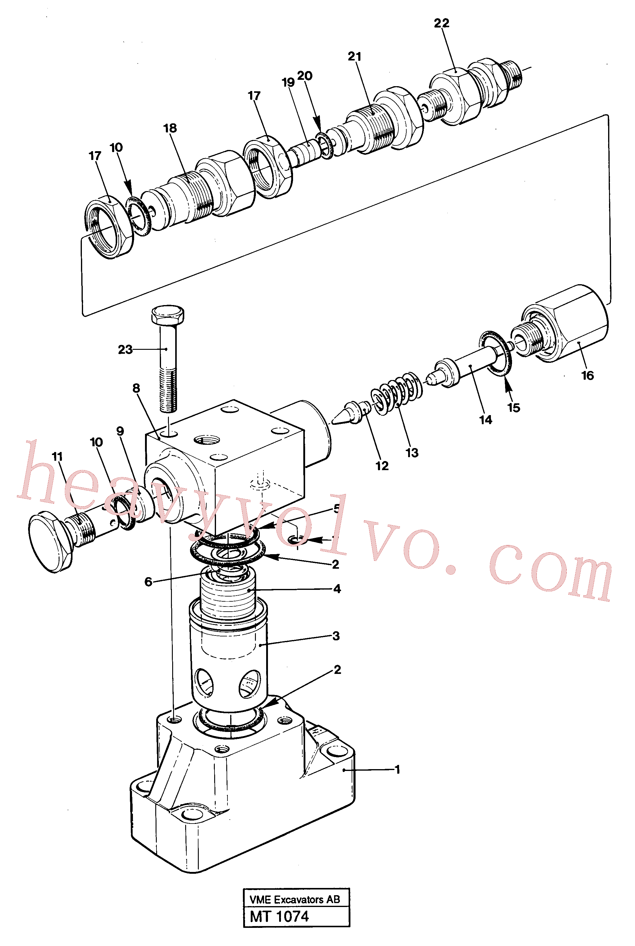 VOE925056 for Volvo Pressure limiting valve(MT1074 assembly)