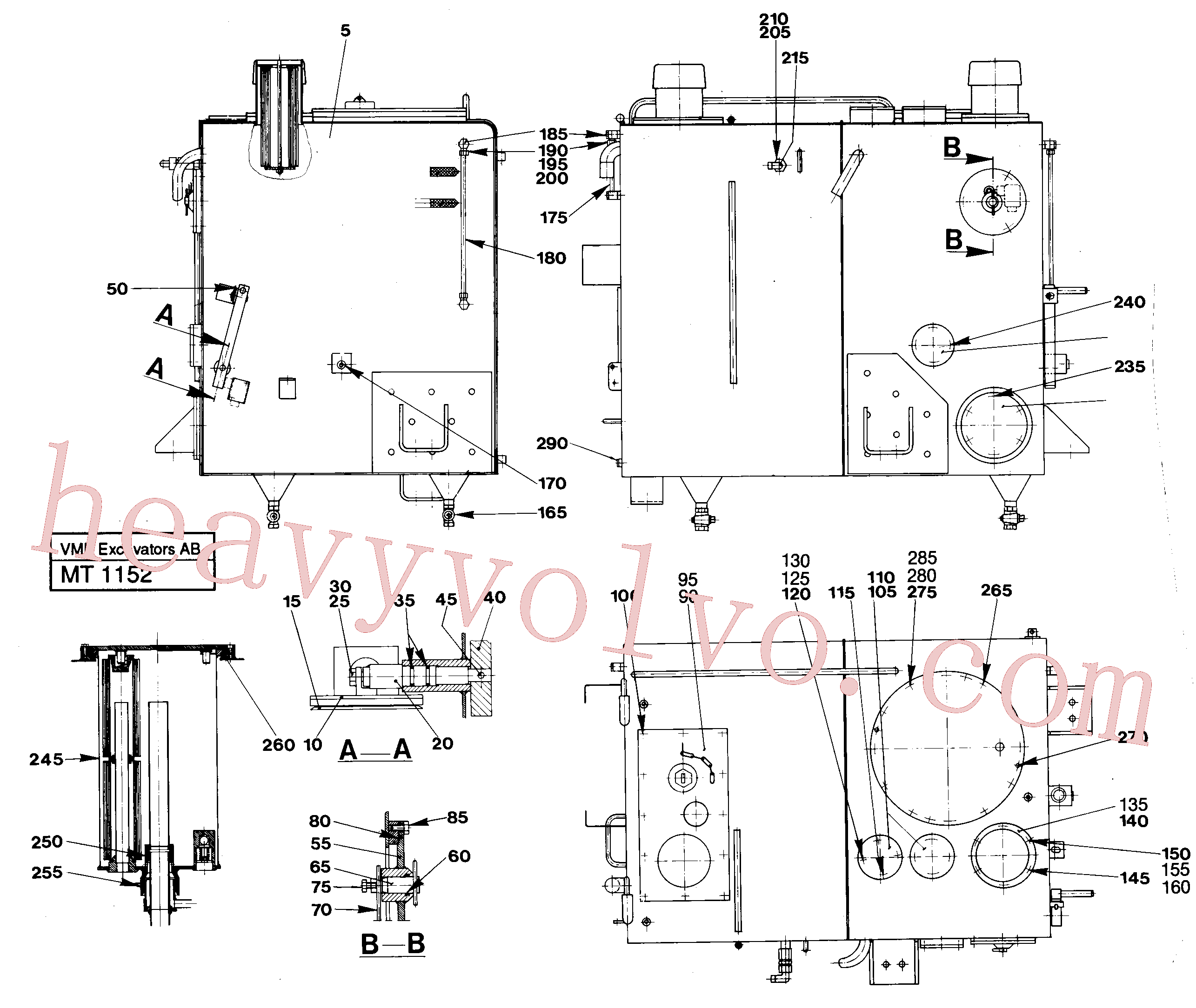 VOE14048868 for Volvo Hydraulic and fuel tank(MT1152 assembly)