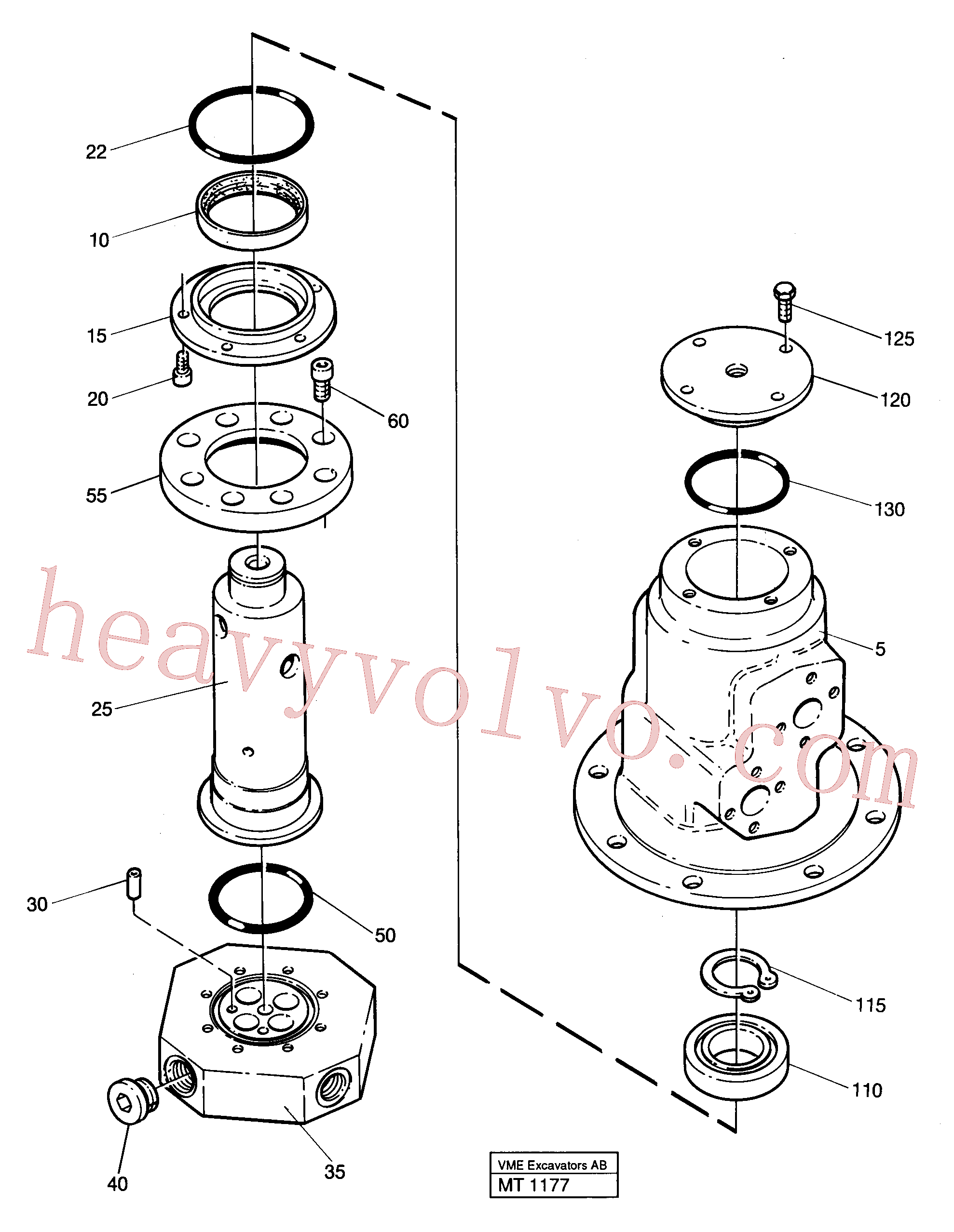 VOE14013504 for Volvo Turning joint(MT1177 assembly)