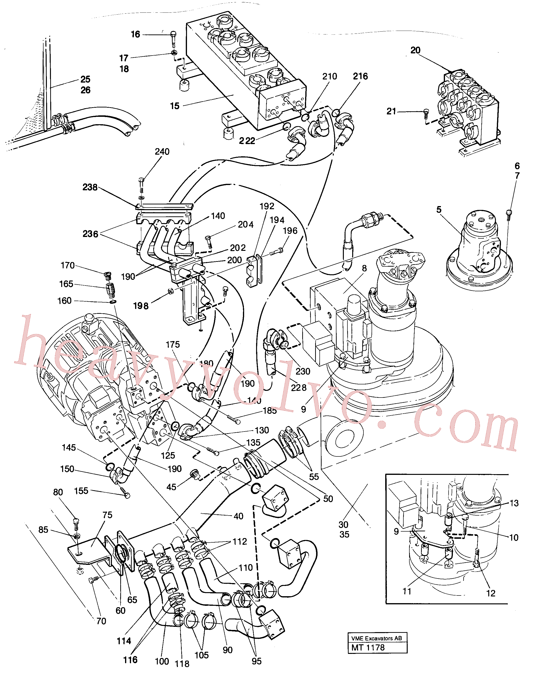 VOE14238156 for Volvo Working hydraulic(MT1178 assembly)