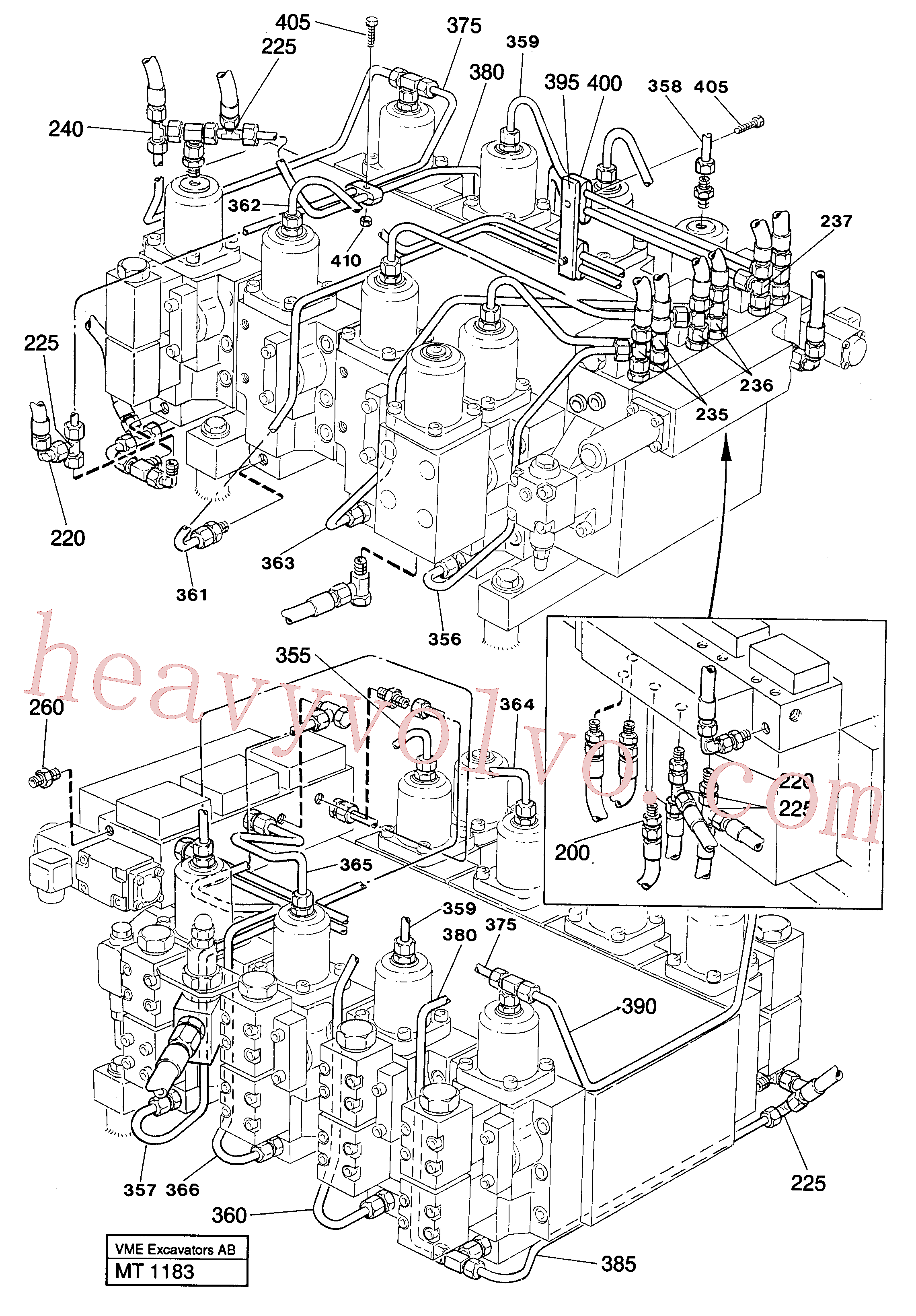 VOE14249359 for Volvo Main valve assembly with connections(MT1183 assembly)