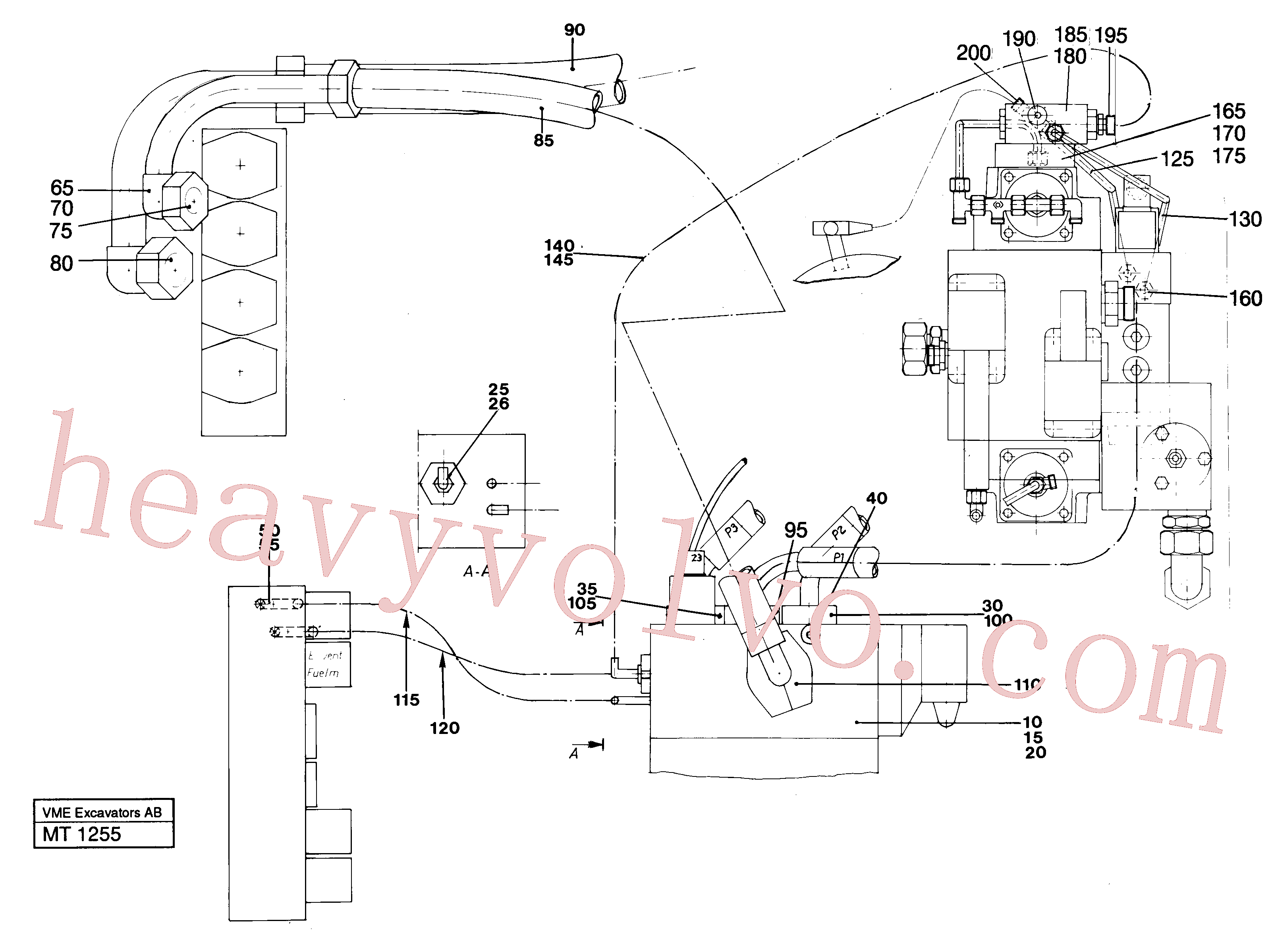 VOE14254954 for Volvo Hydraulic hammer in base machine 1 pump(MT1255 assembly)