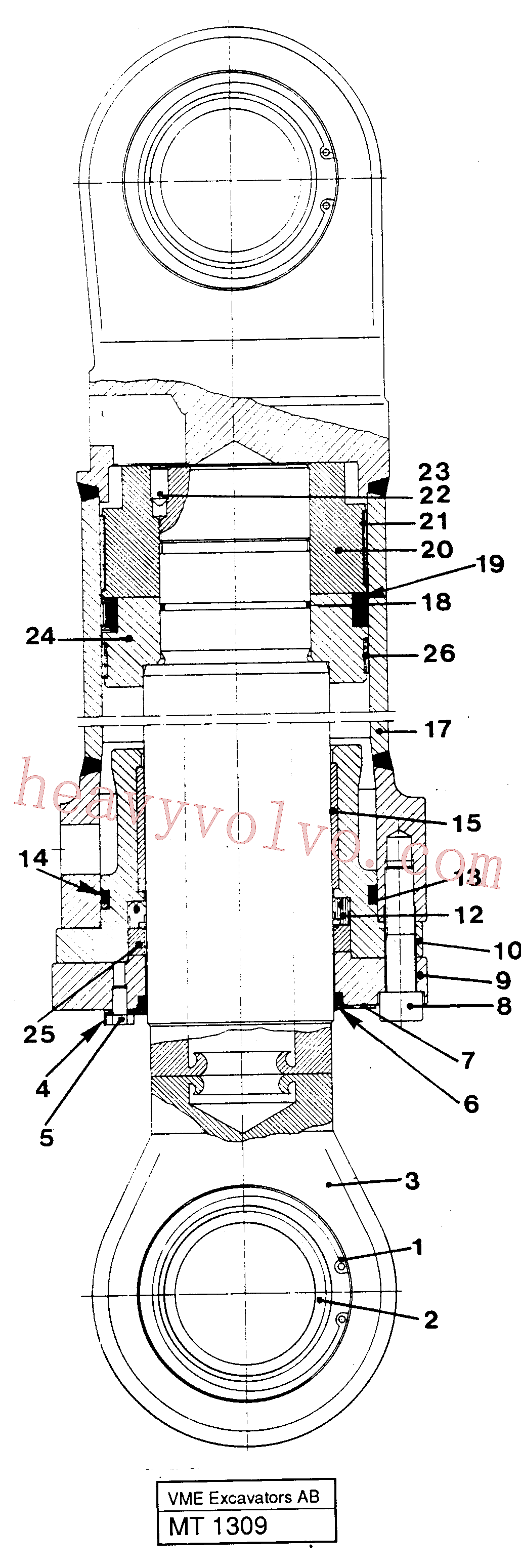 VOE14053354 for Volvo Dipper cylinder materials handling equipm, Dipper arm cylinder(MT1309 assembly)