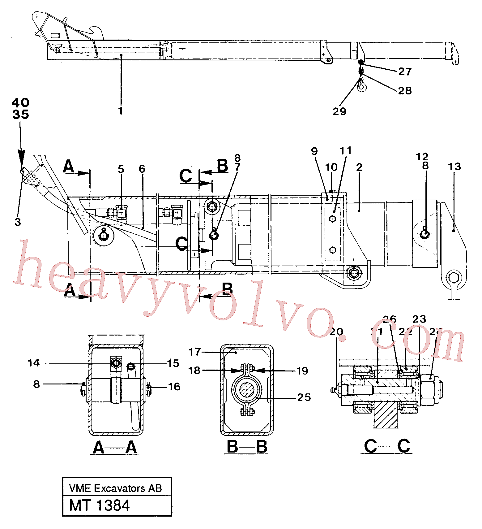 VOE14230061 for Volvo Jib(MT1384 assembly)