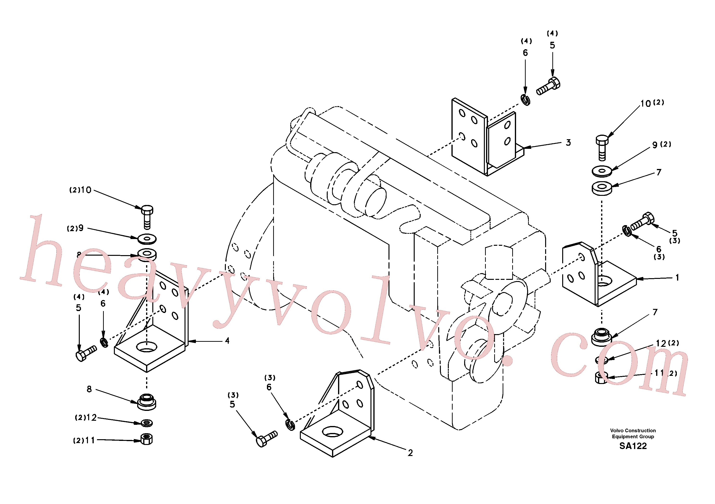 SA9111-12200 for Volvo Engine mount(SA122 assembly)