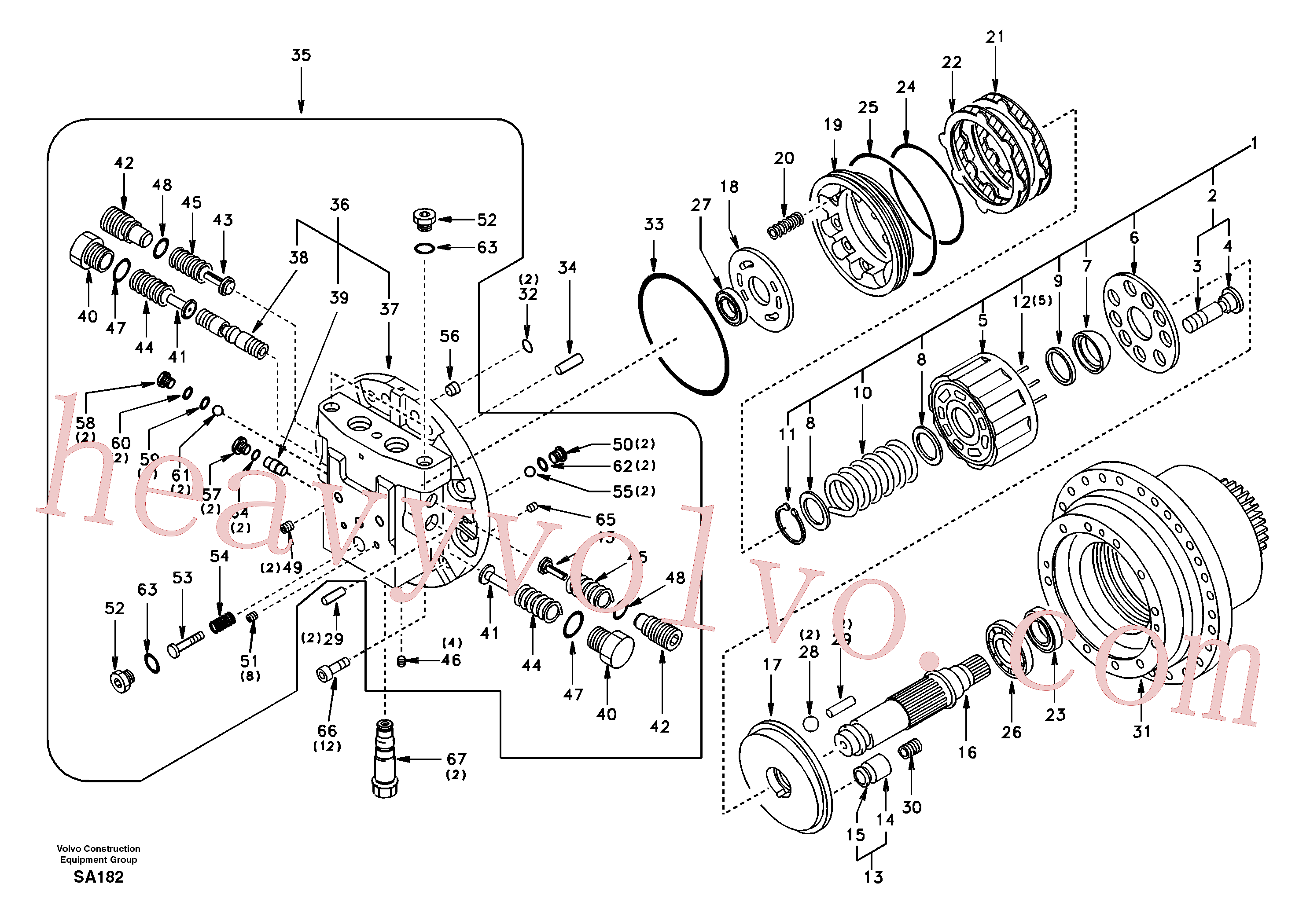 SA14500079 for Volvo Travel motor(SA182 assembly)