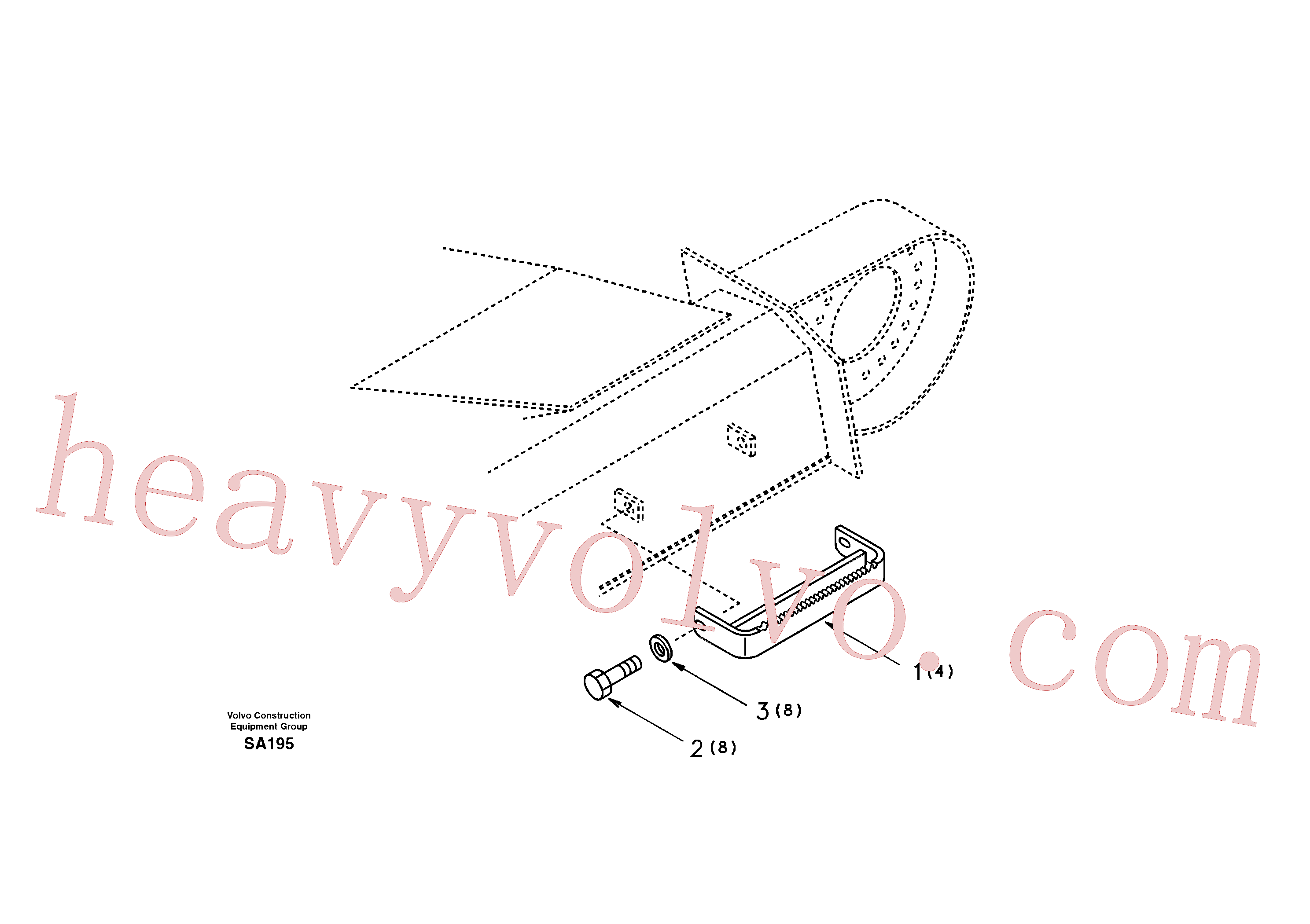 VOE978937 for Volvo Foot step(SA195 assembly)