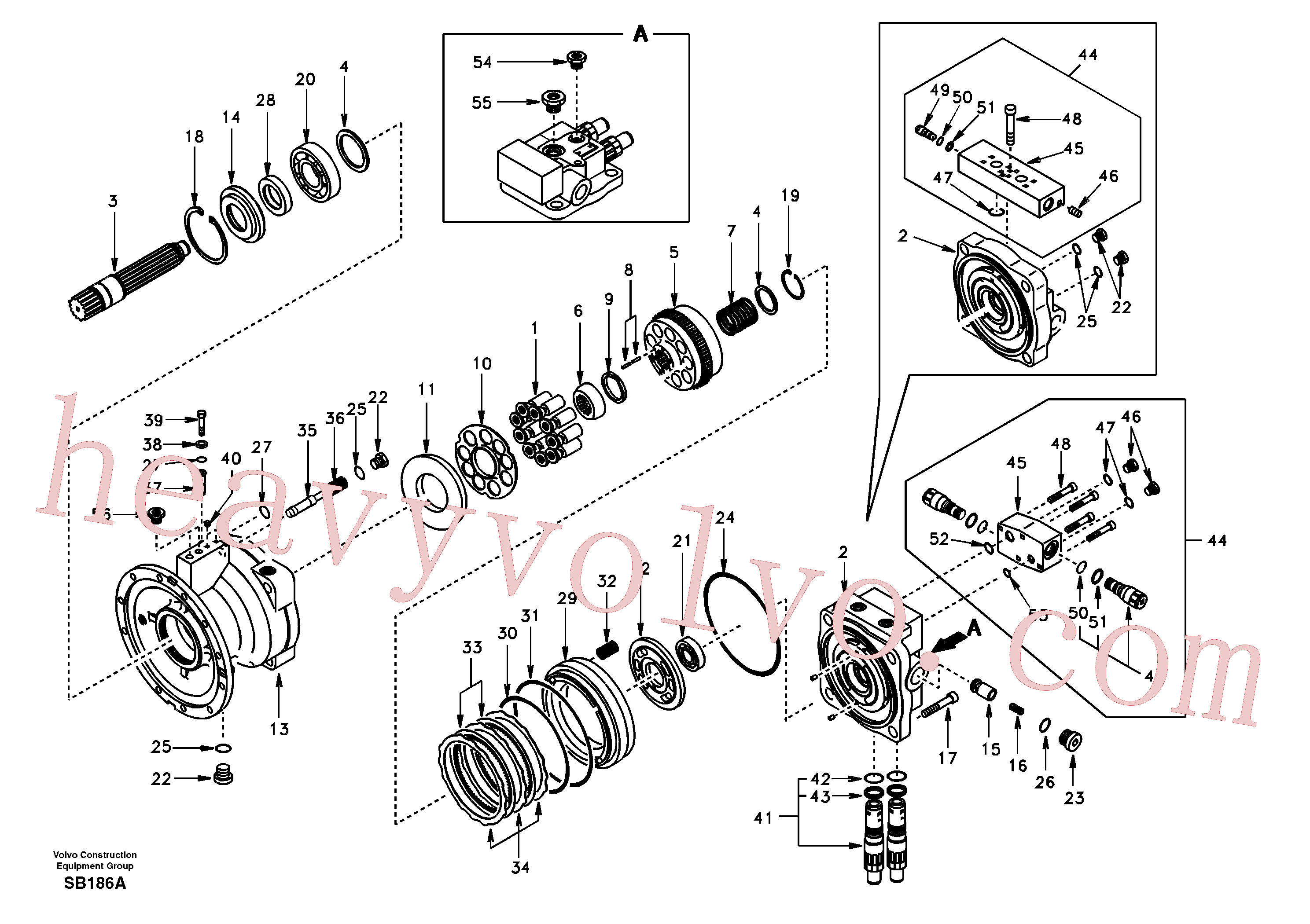 SA8230-13770 for Volvo Swing motor(SB186A assembly)