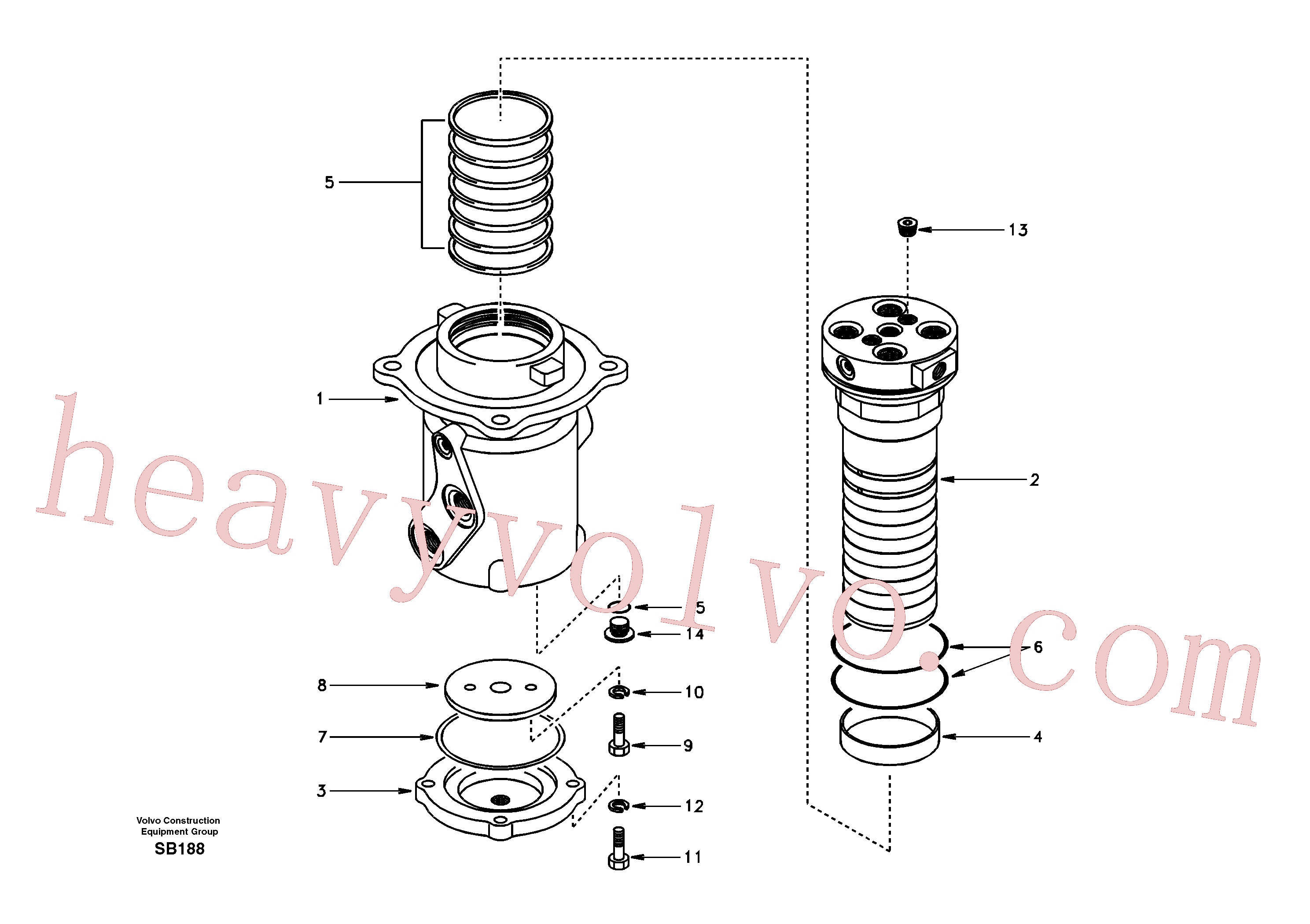 VOE1046-05420 for Volvo Turning joint(SB188 assembly)