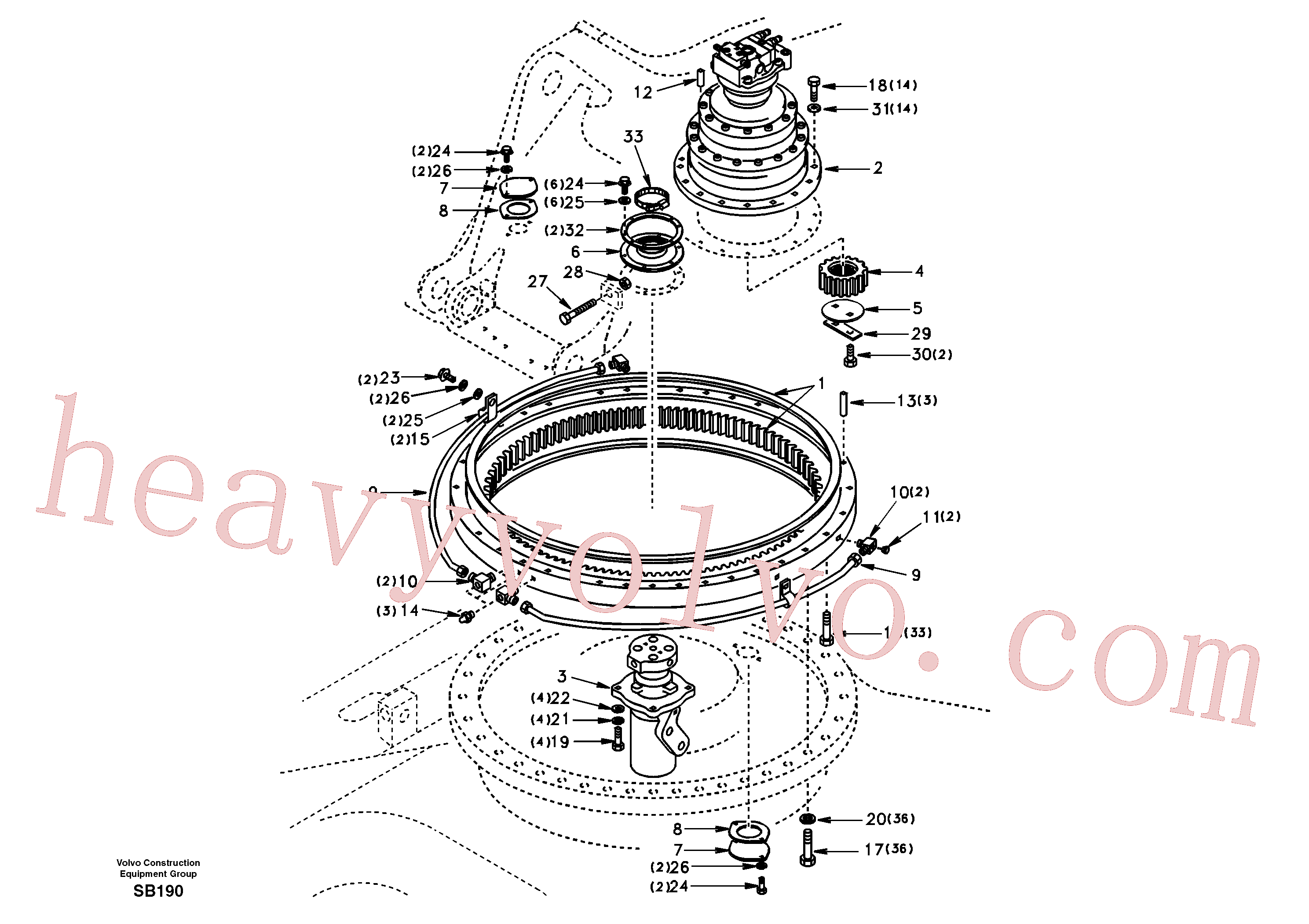 SA9111-12200 for Volvo Swing system(SB190 assembly)