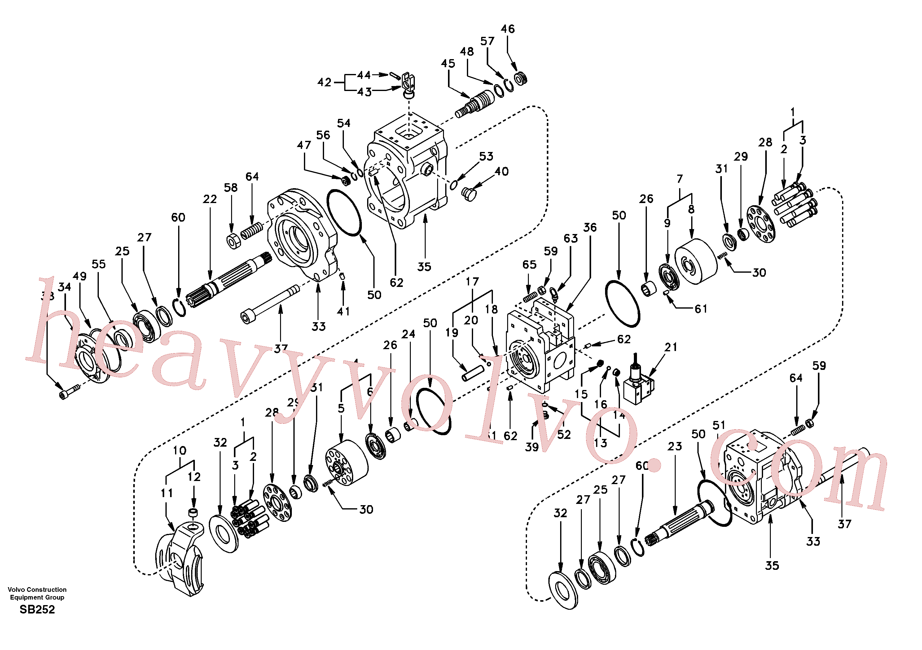 SA8230-09350 for Volvo Hydraulic pump(SB252 assembly)