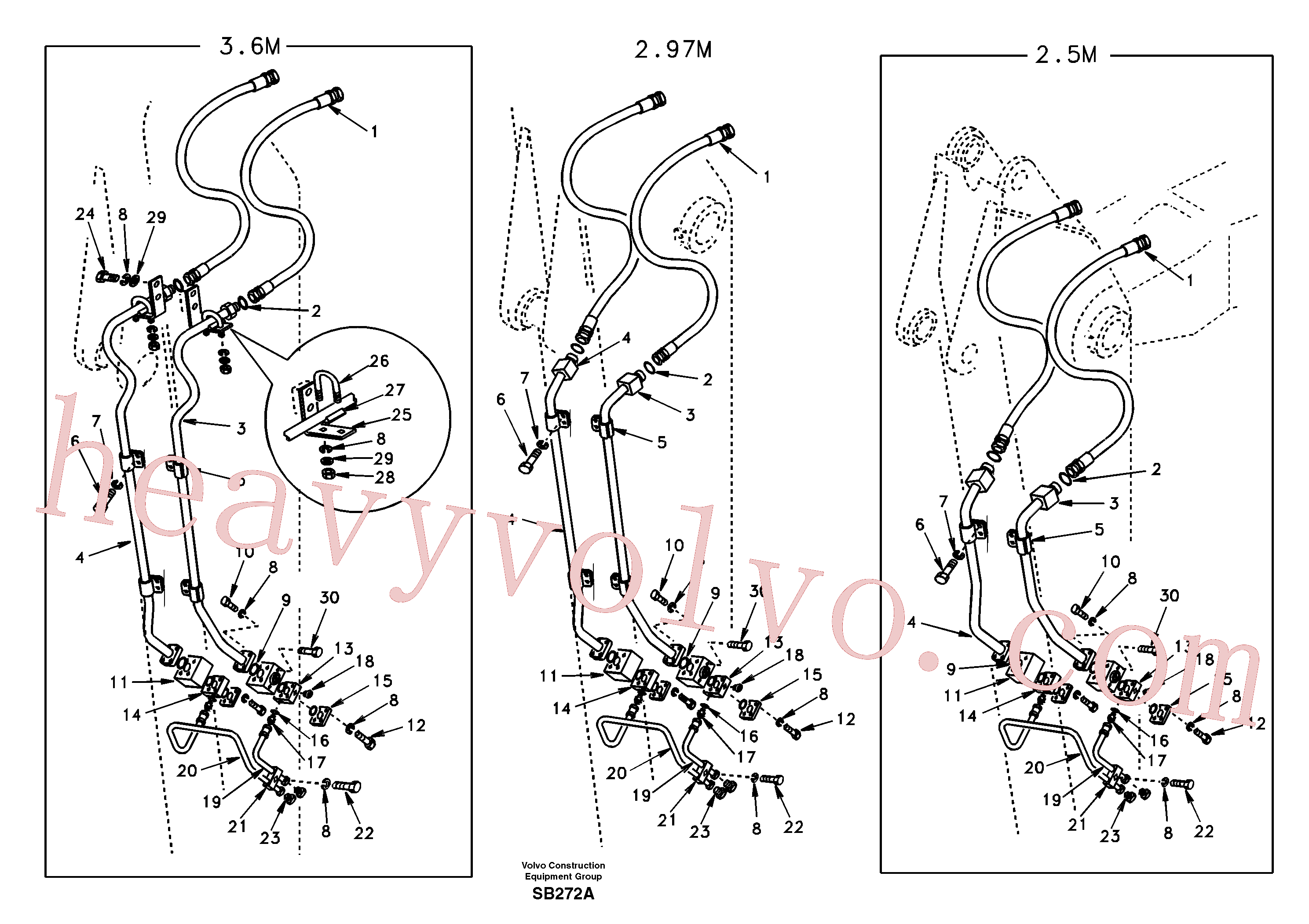 SA9391-10342 for Volvo Working hydraulic, hammer and shear for dipper arm(SB272A assembly)