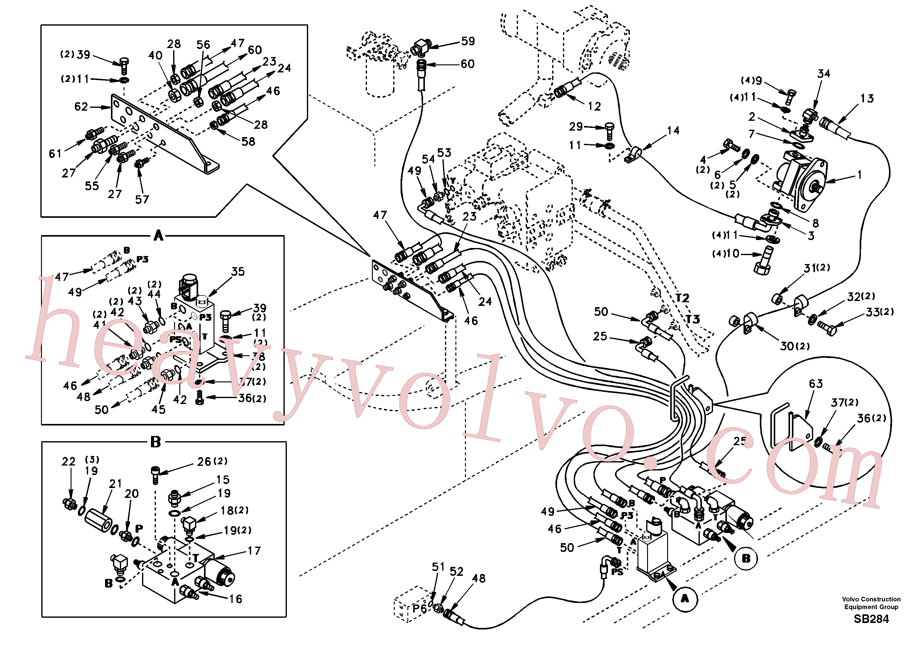 SA7210-01230 for Volvo Quickfit and rotator hydraulic(SB284 assembly)