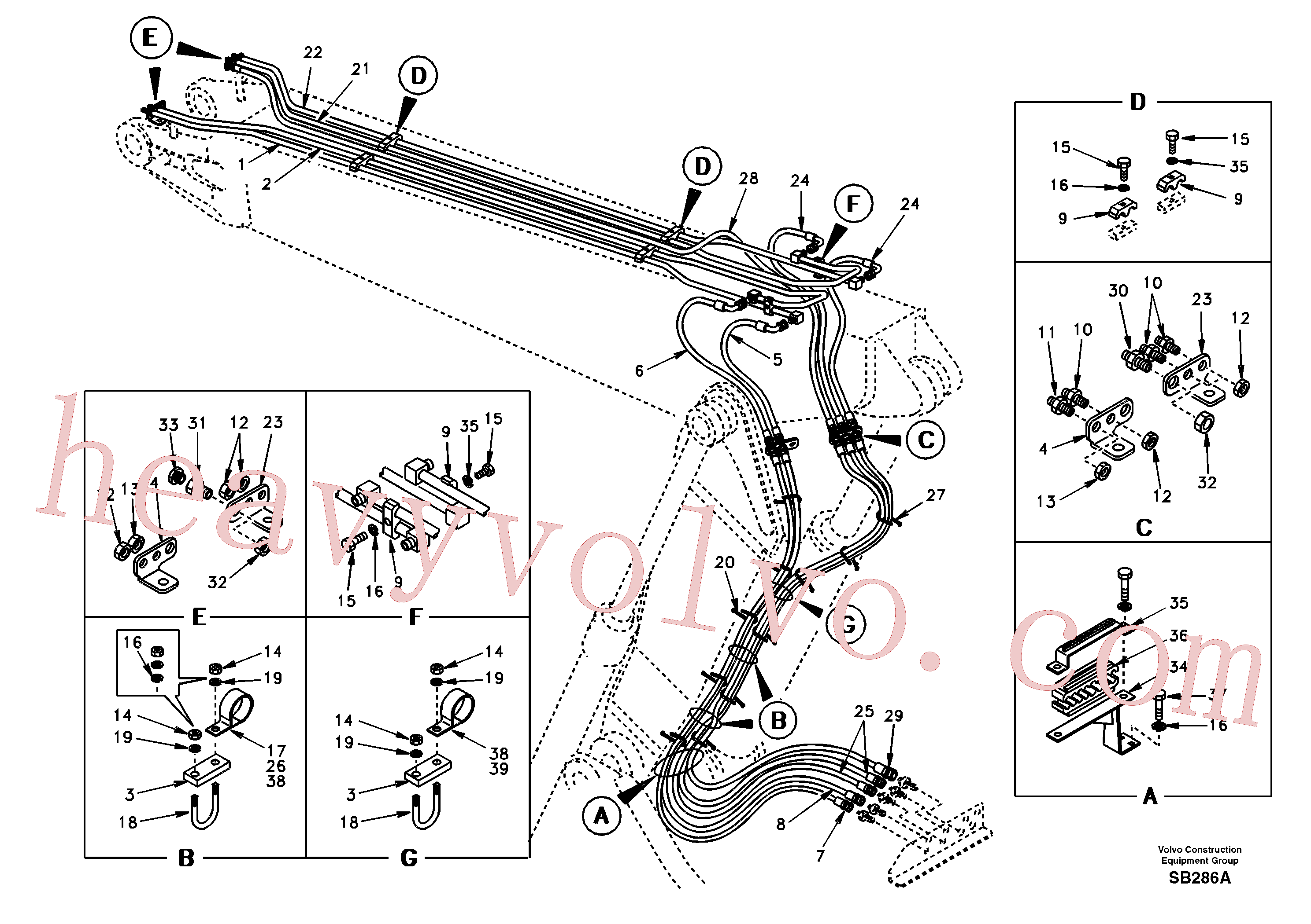 SA9451-04380 for Volvo Quickfit and rotator hydraulic, adjustable boom(SB286A assembly)