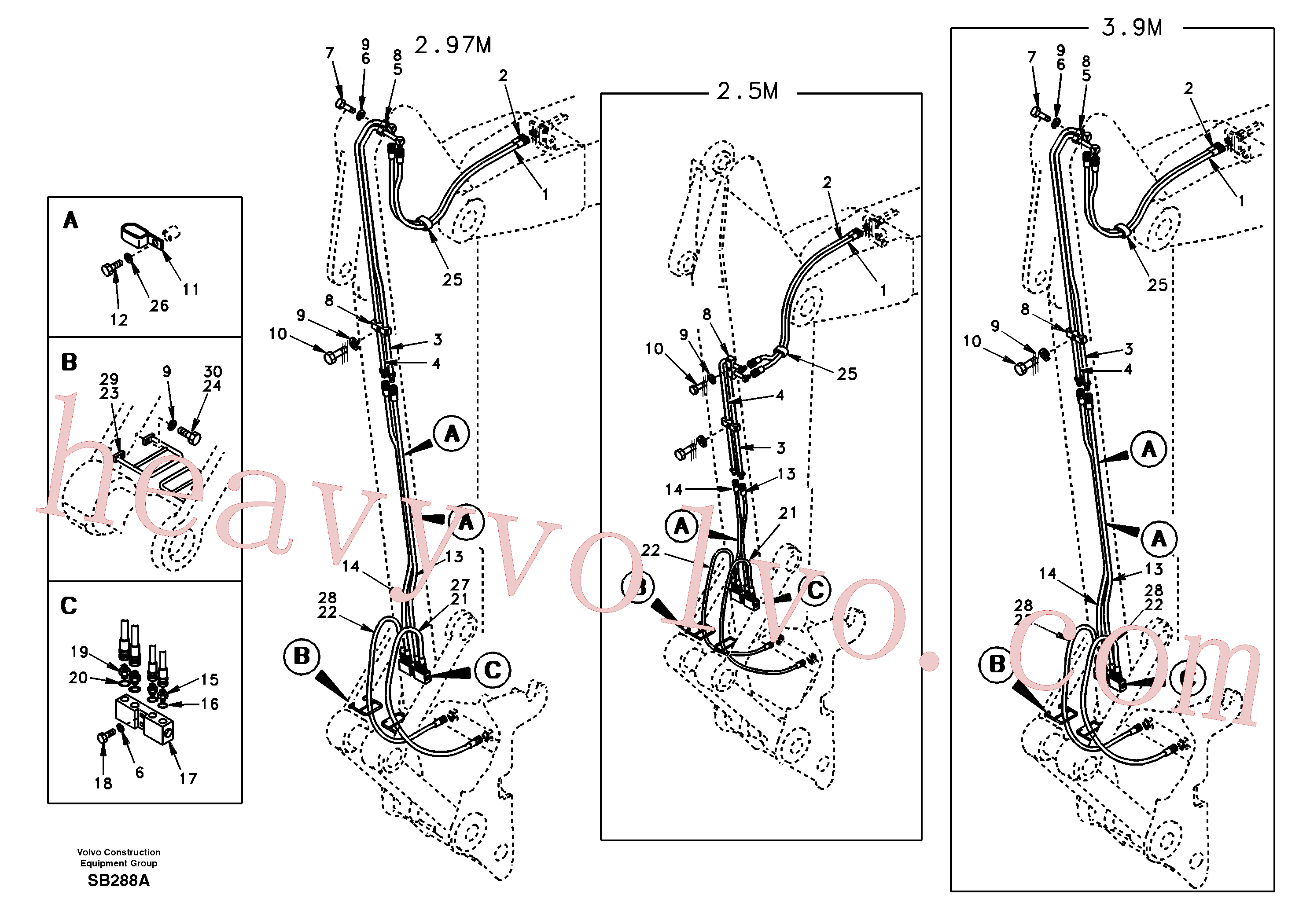 VOE14880101 for Volvo Quickfit hydraulic, dipper arm(SB288A assembly)