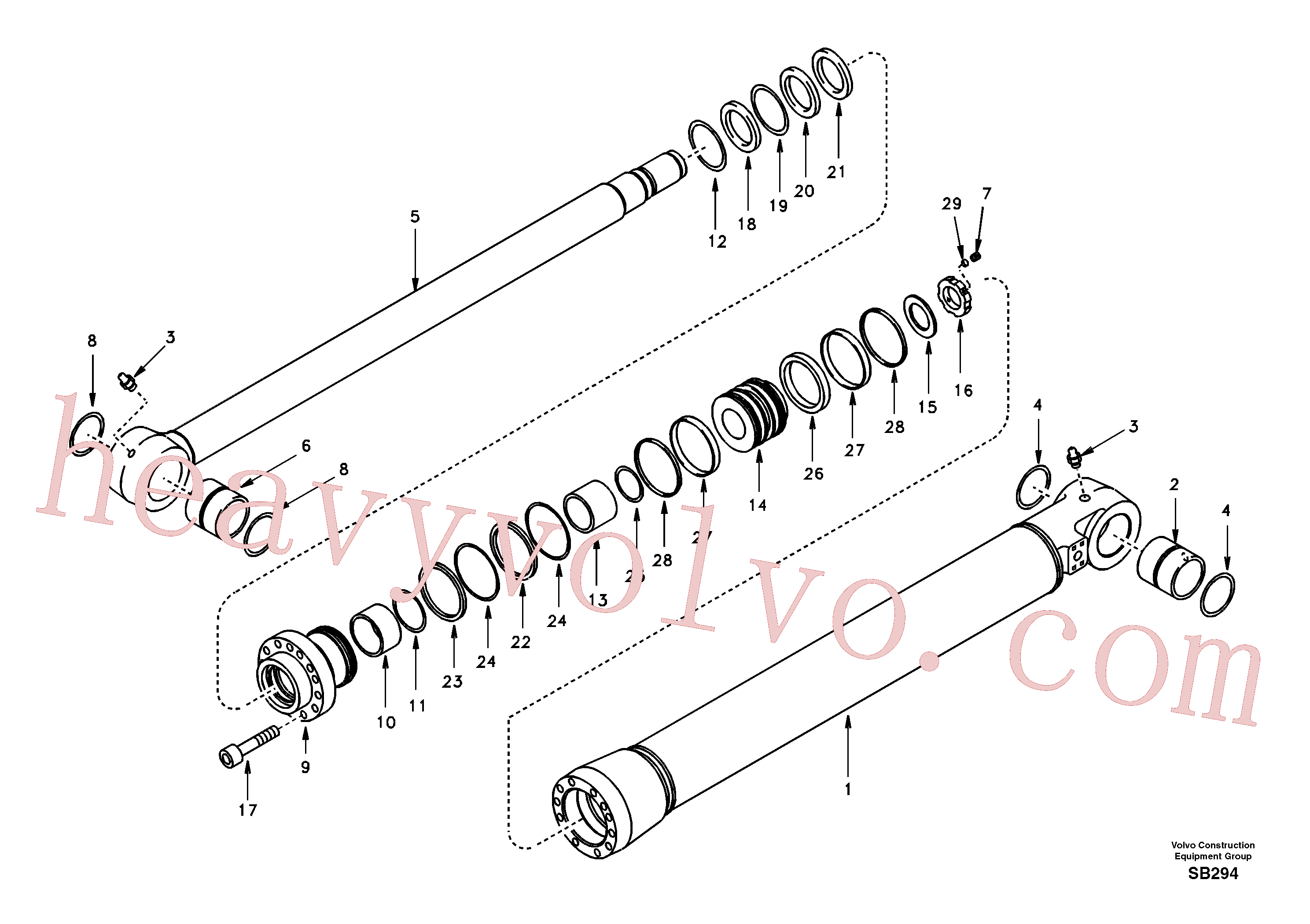 SA1146-00950 for Volvo Bucket cylinder(SB294 assembly)