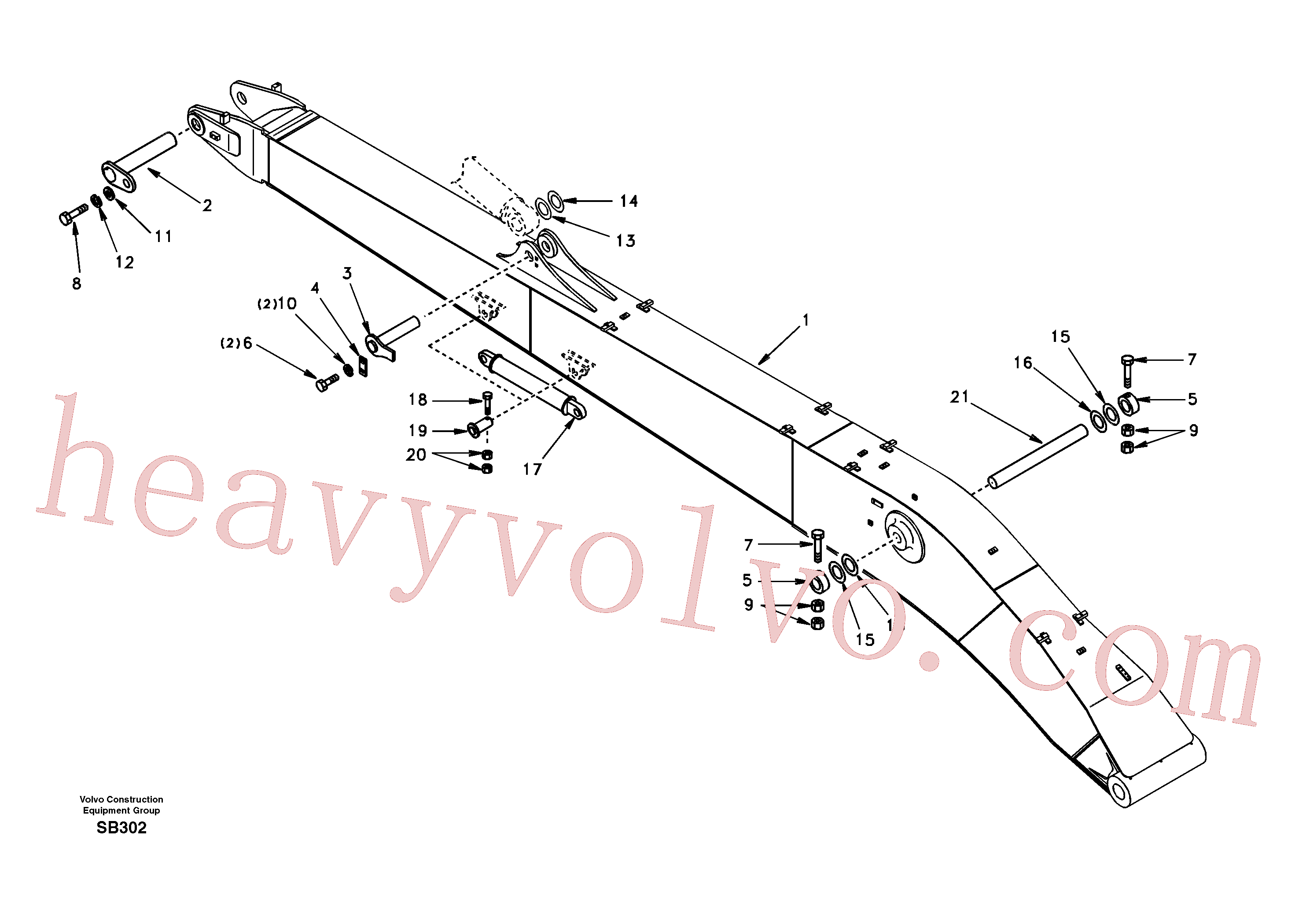 SA1073-05300 for Volvo Links to boom, super long(SB302 assembly)