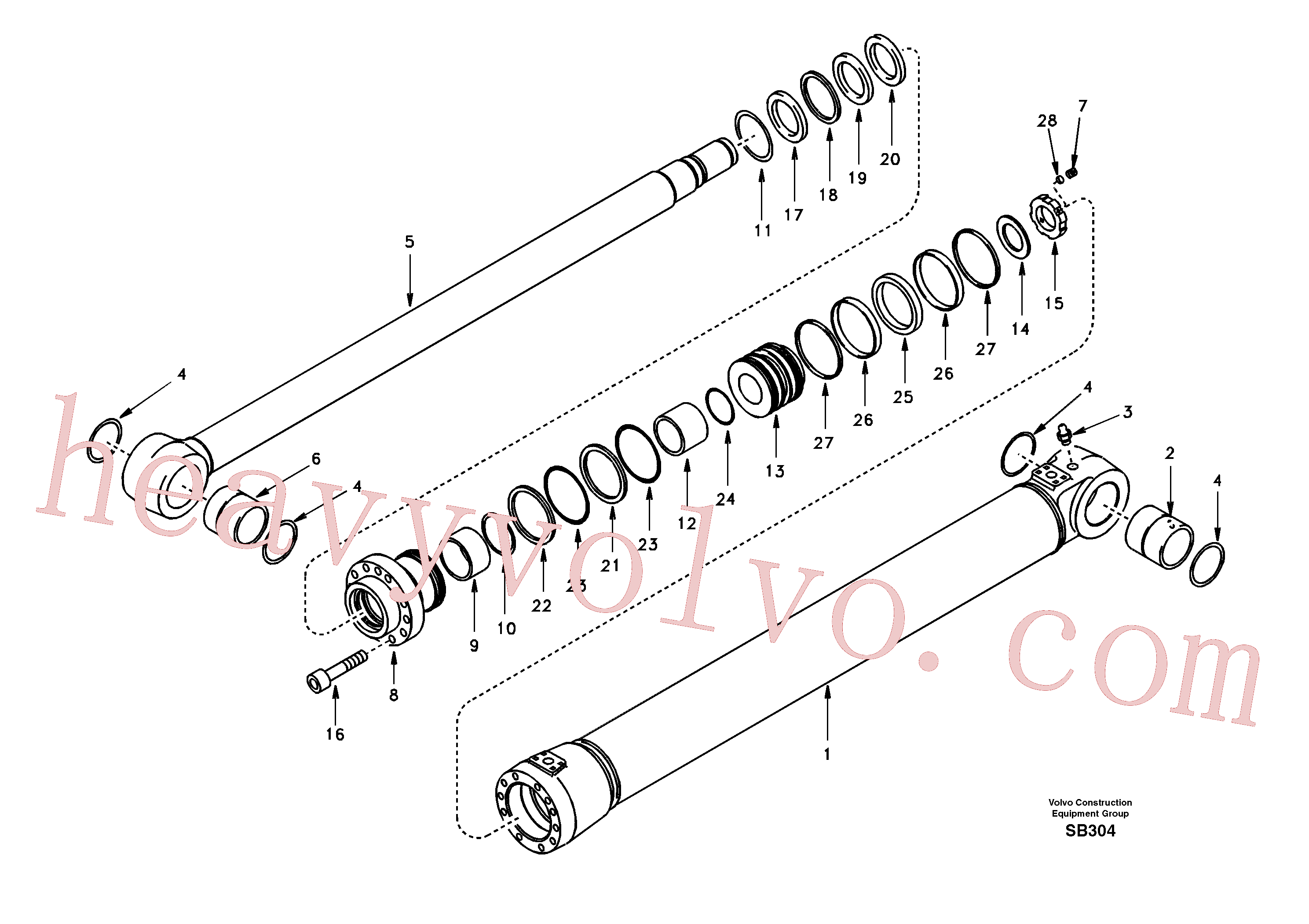 SA1146-00830 for Volvo Boom cylinder(SB304 assembly)