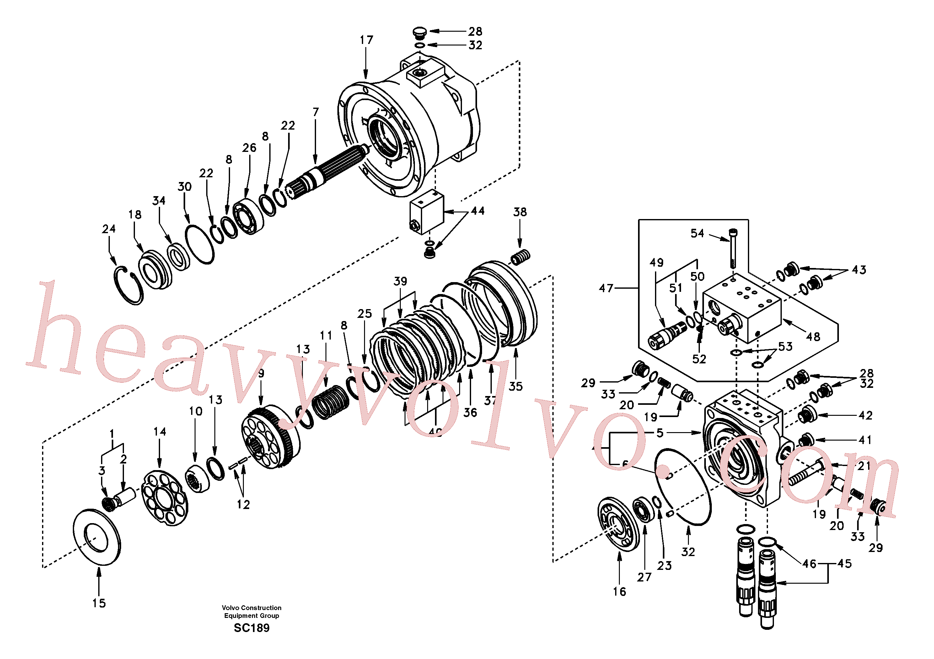 SA1142-06500 for Volvo Swing motor(SC189 assembly)