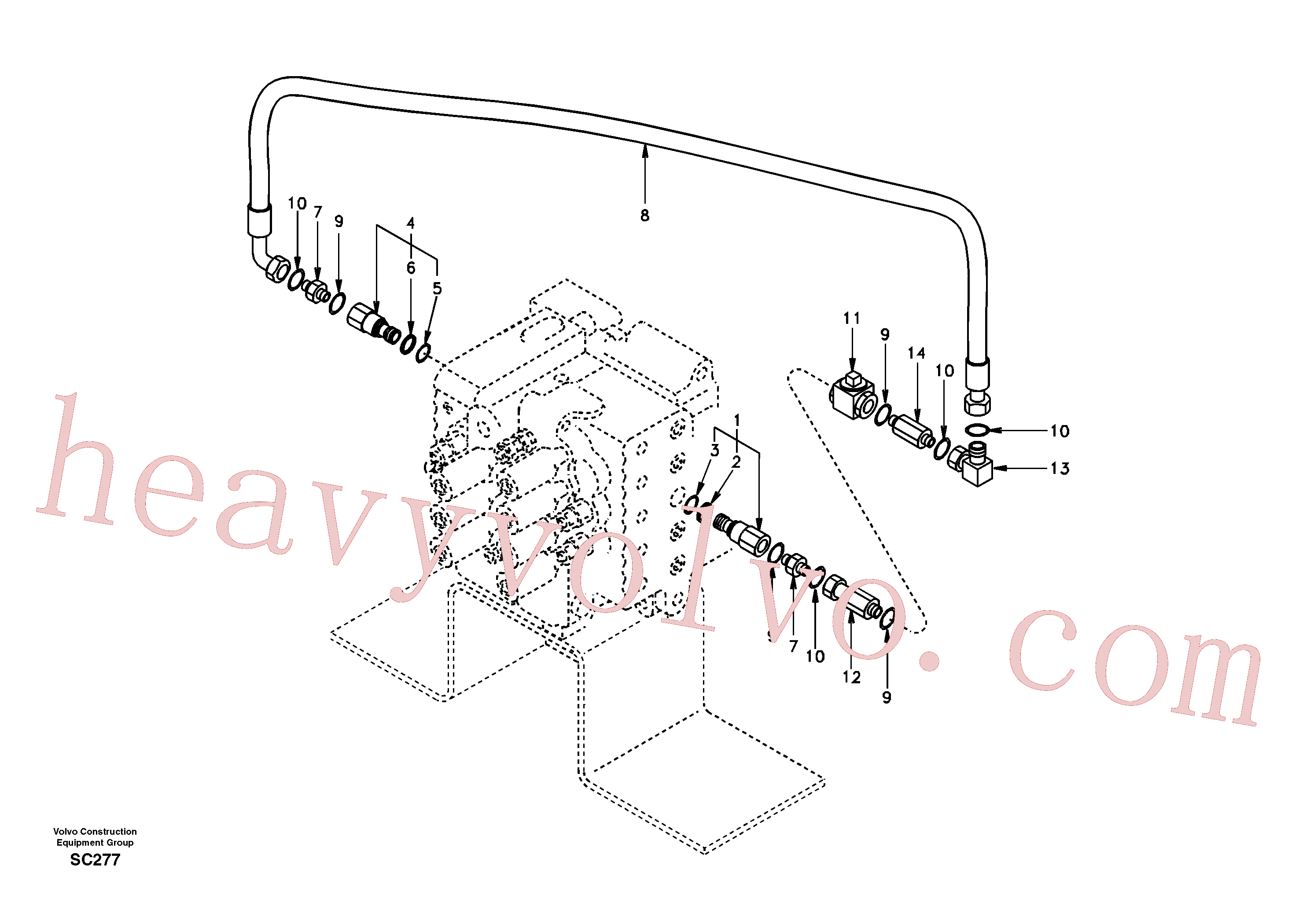 SA9419-11240 for Volvo Working hydraulic, hammer and shear for 2nd pump flow(SC277 assembly)