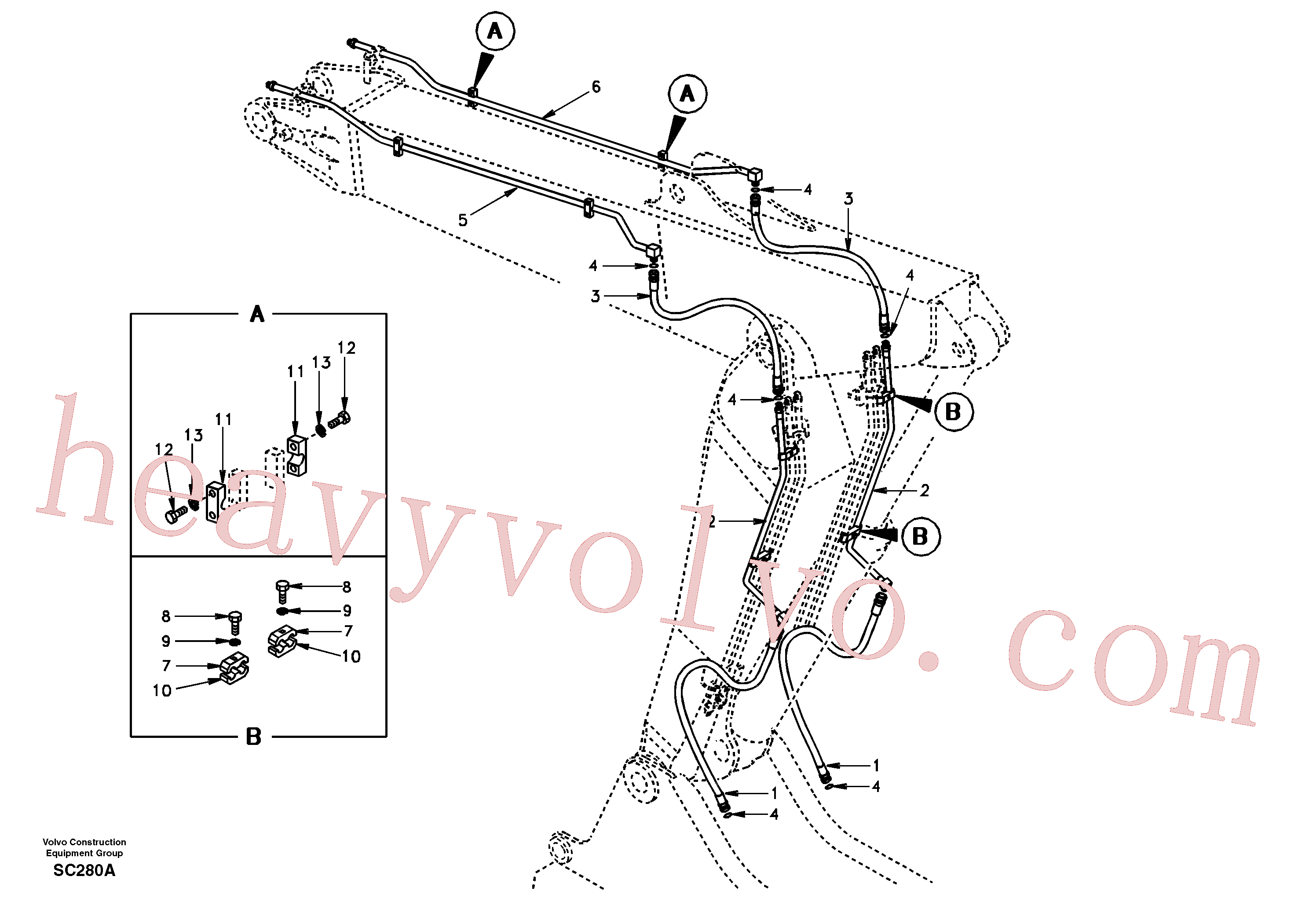 SA9401-35626 for Volvo Working hydraulic, hammer and shear for adjustable boom(SC280A assembly)