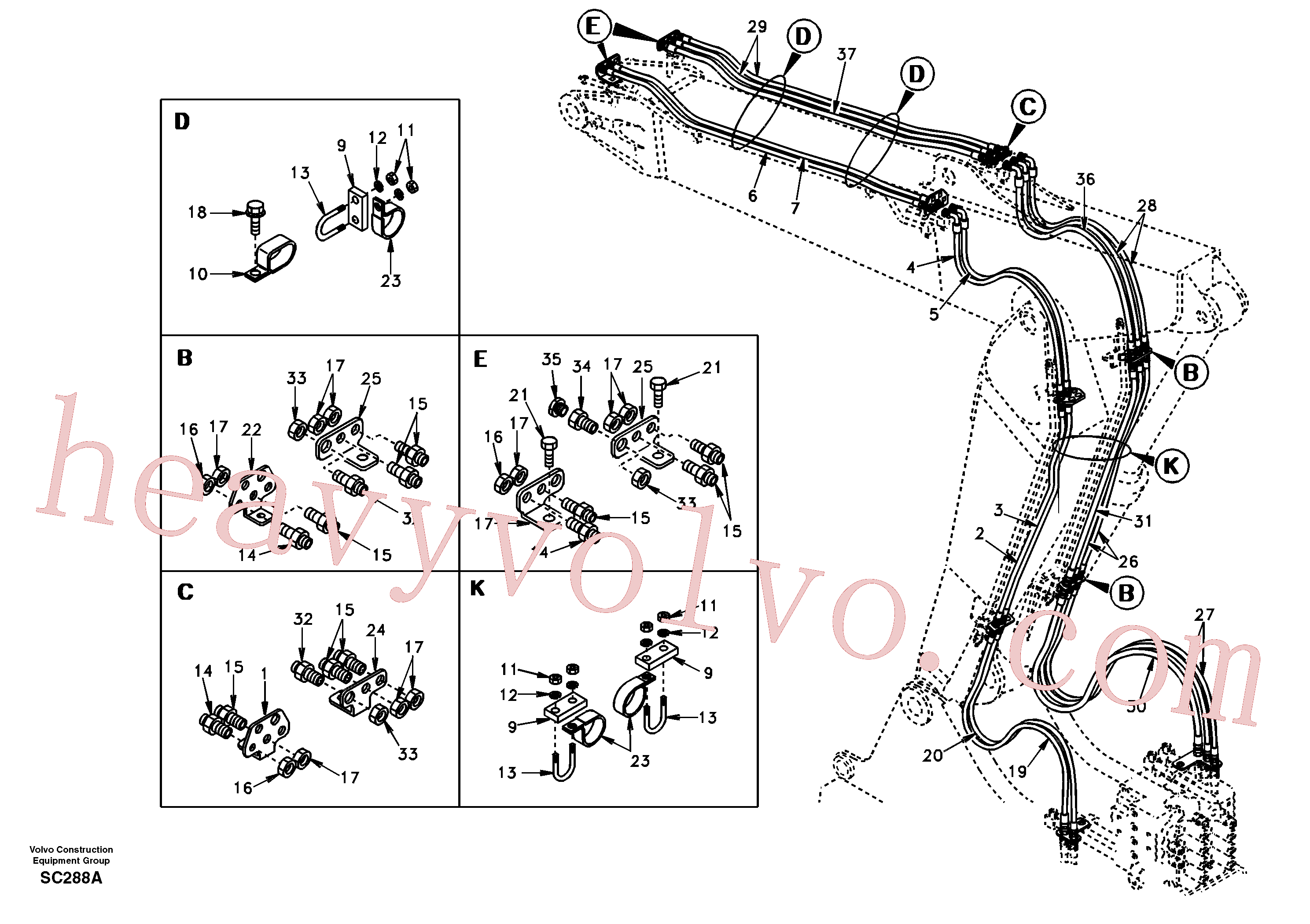 SA9451-04229 for Volvo Quickfit and rotator hydraulic, adjustable boom(SC288A assembly)