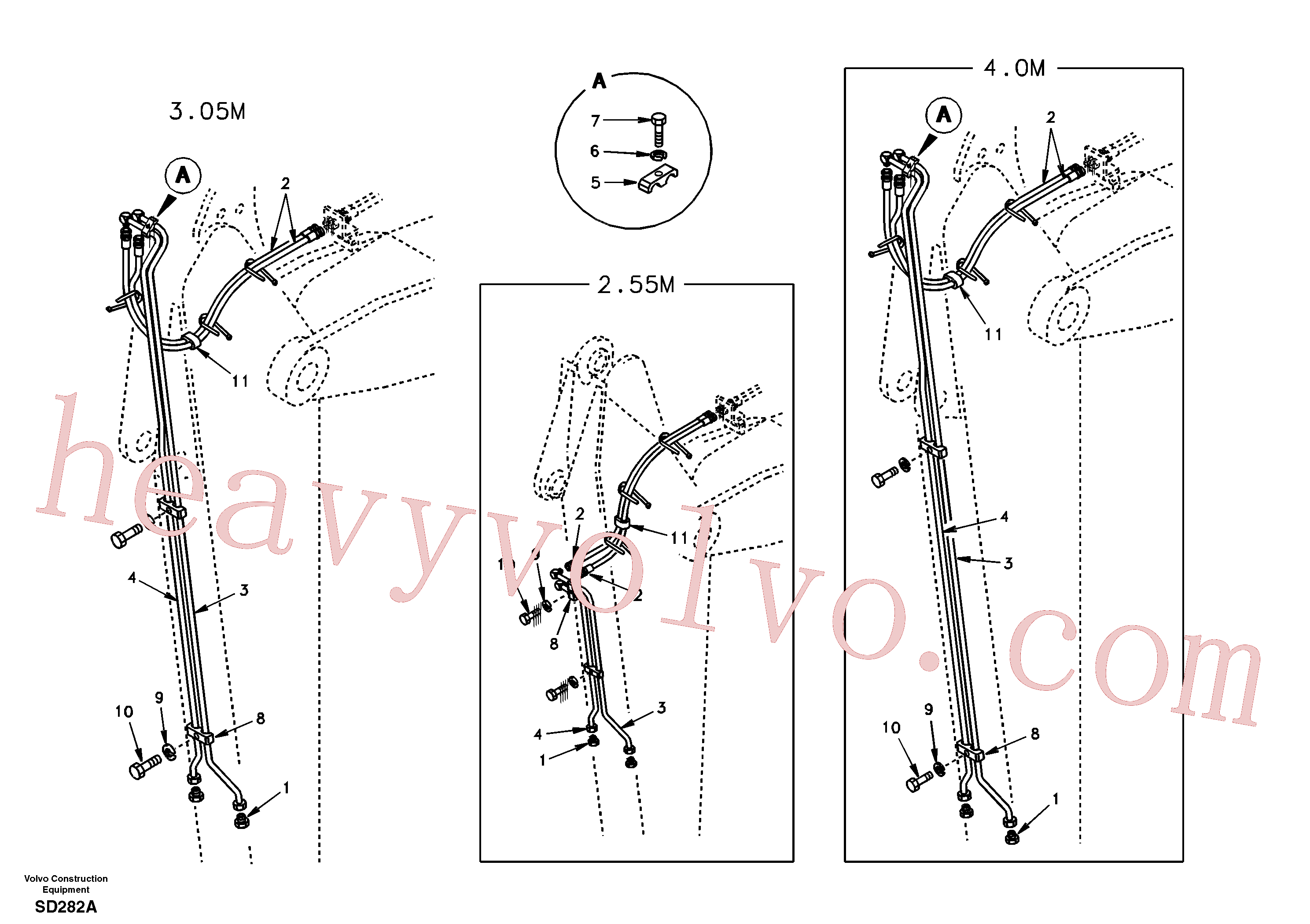 SA9459-05620 for Volvo Rotator hydraulic, dipper arm(SD282A assembly)