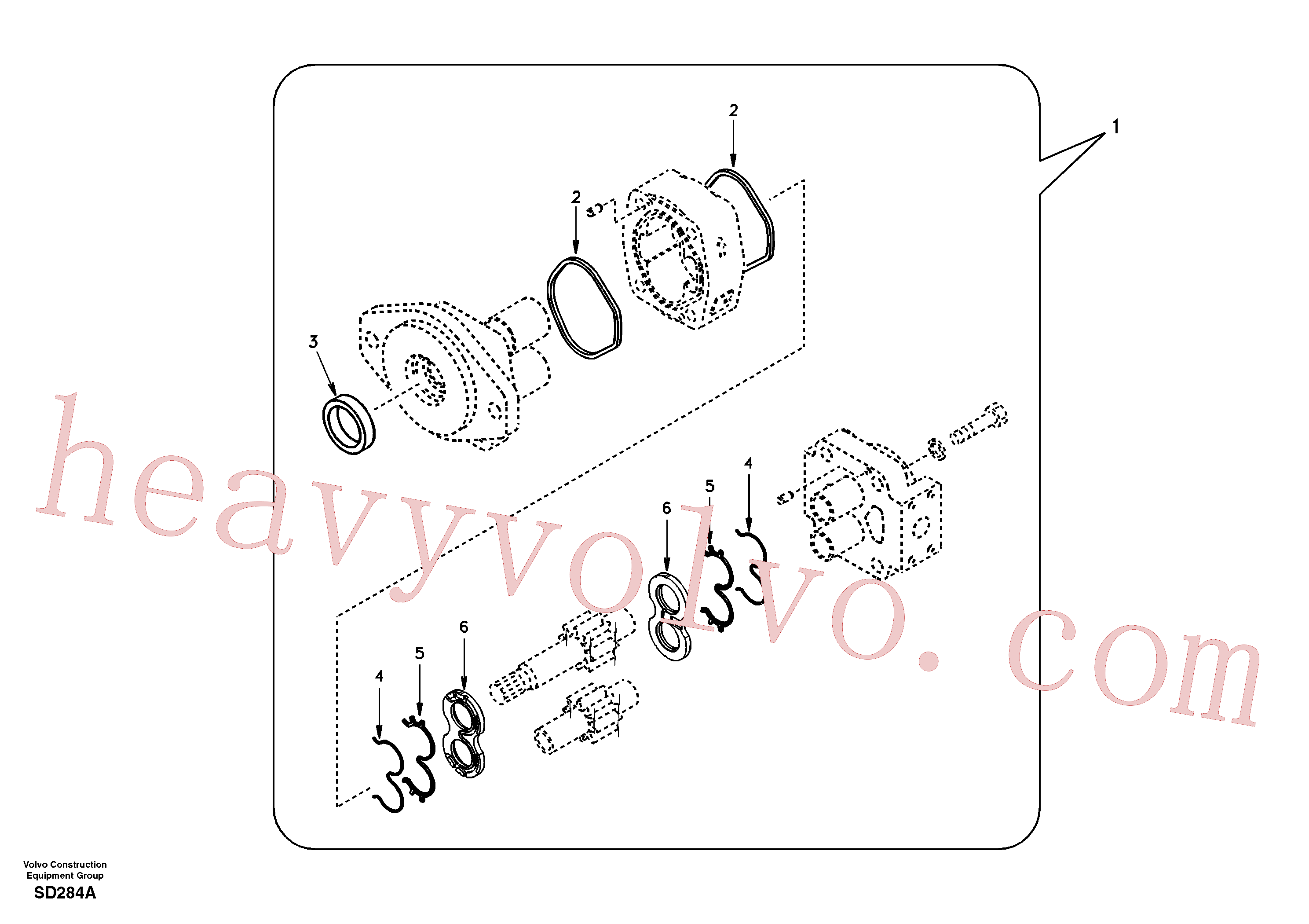 SA7210-01230 for Volvo Hydraulic gear pump for quickfit and rotator(SD284A assembly)