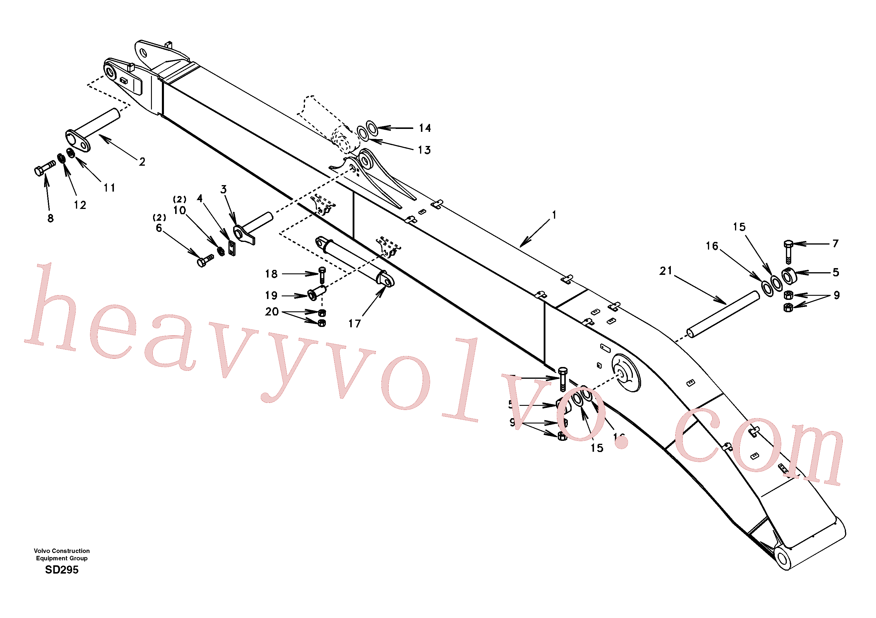 SA1073-05300 for Volvo Links to boom, super long(SD295 assembly)