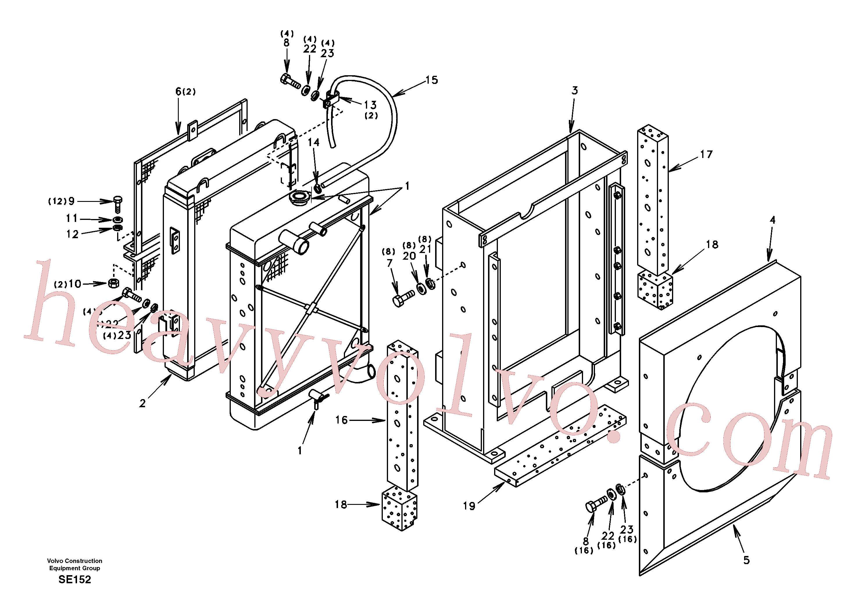 SA9111-10600 for Volvo Radiator(SE152 assembly)