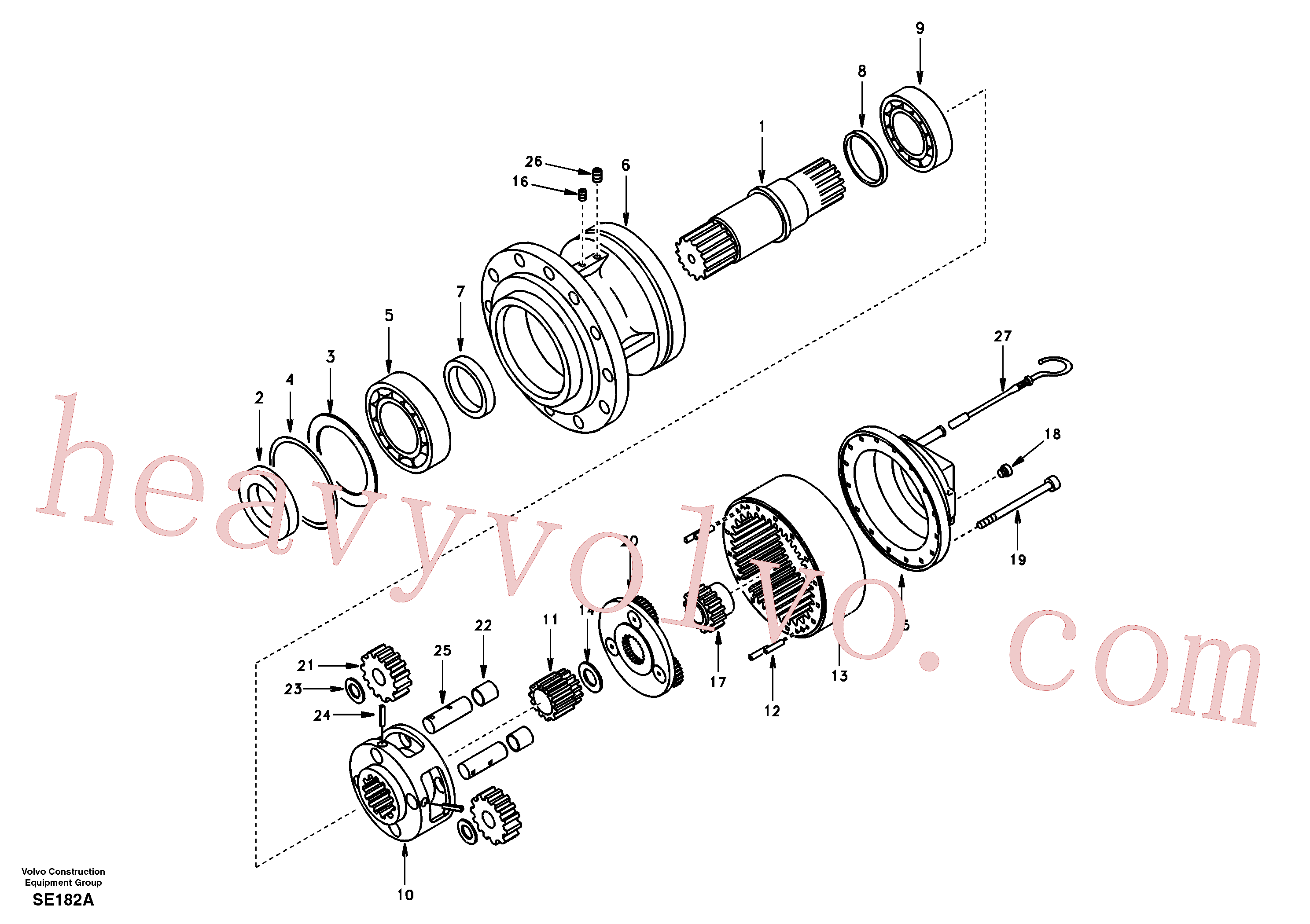 SA8230-22490 for Volvo Swing gearbox(SE182A assembly)