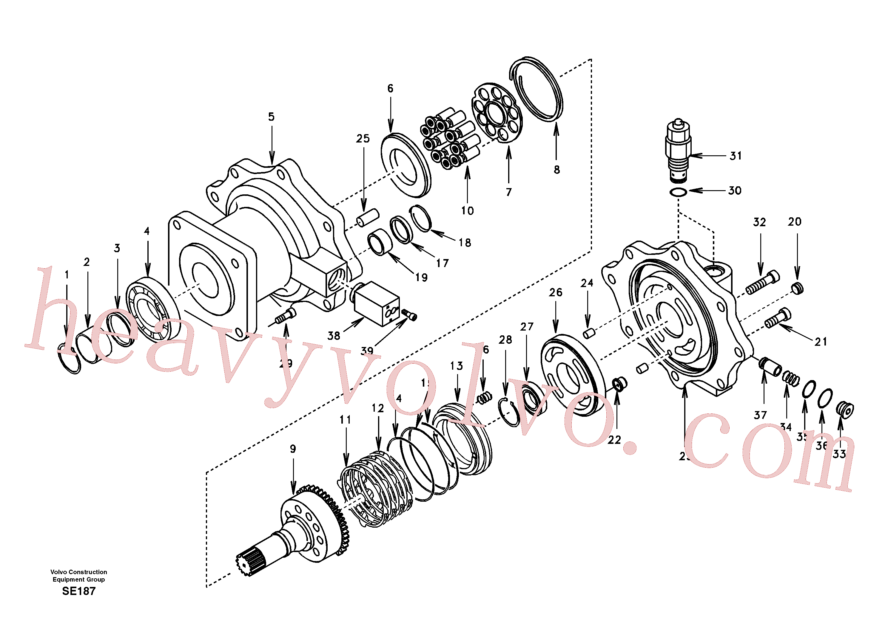 SA8230-04310 for Volvo Swing motor(SE187 assembly)