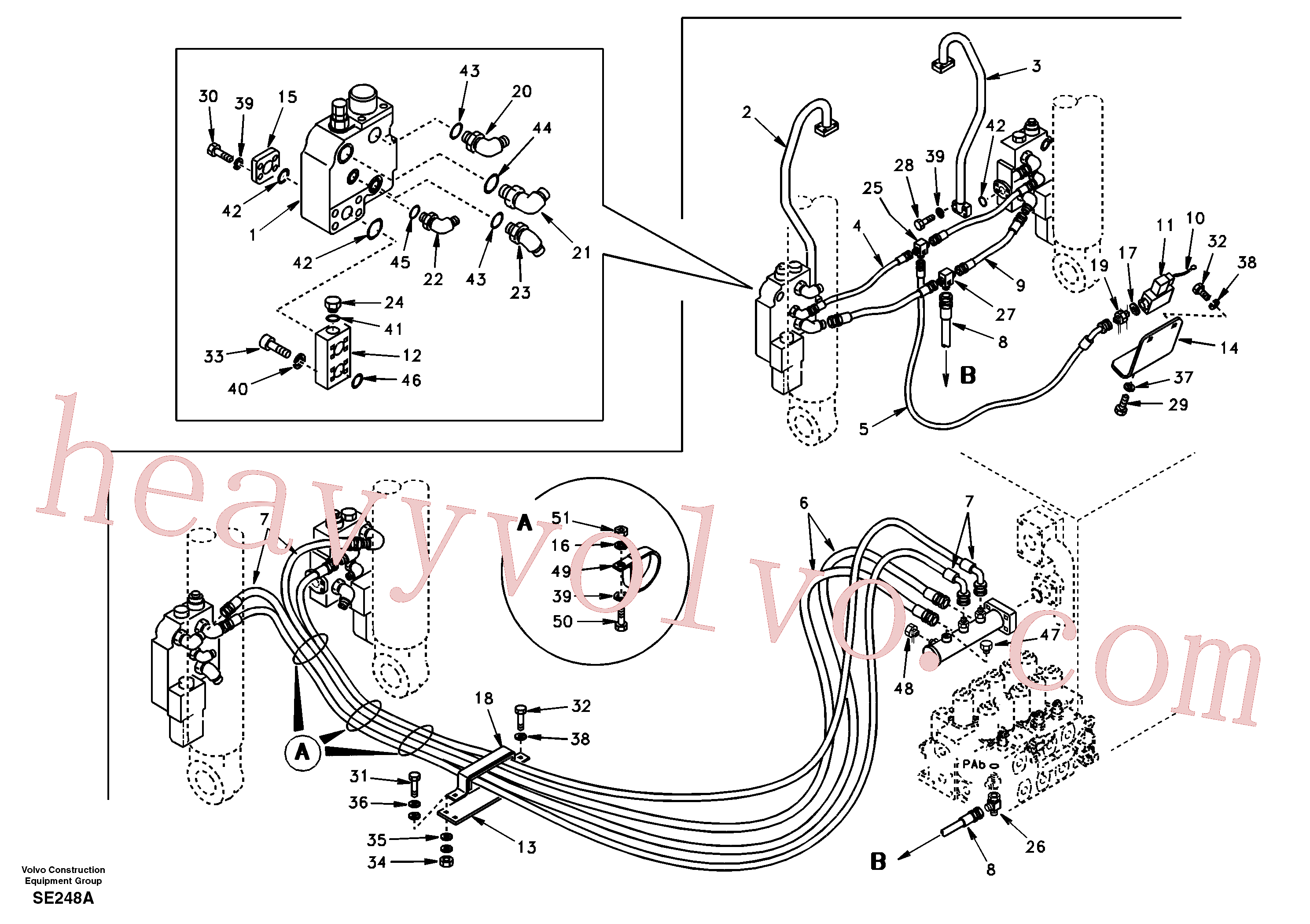 SA1174-55390 for Volvo Working hydraulic, boom rupture(SE248A assembly)