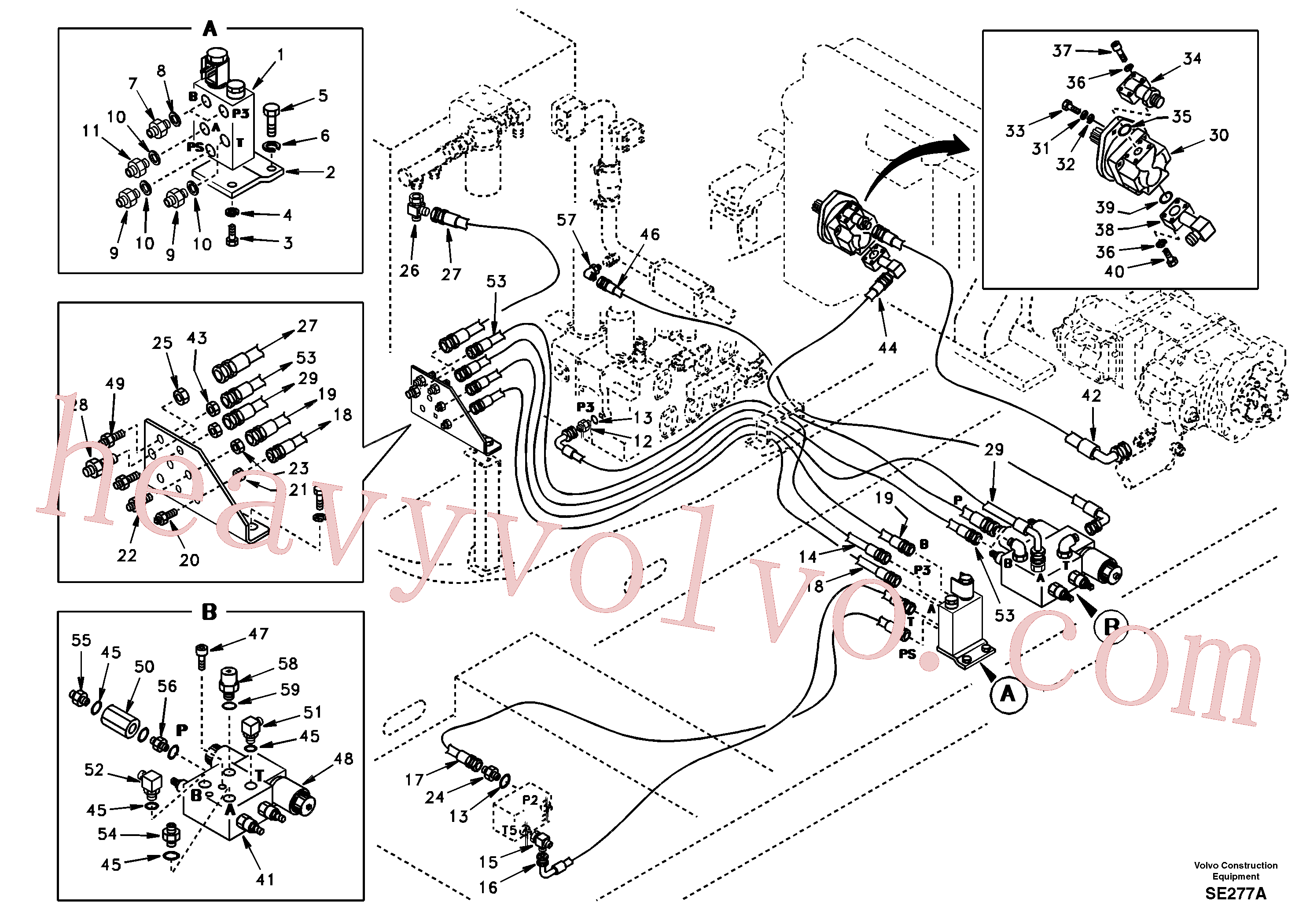 SA1042-11981 for Volvo Quickfit and rotator hydraulic(SE277A assembly)