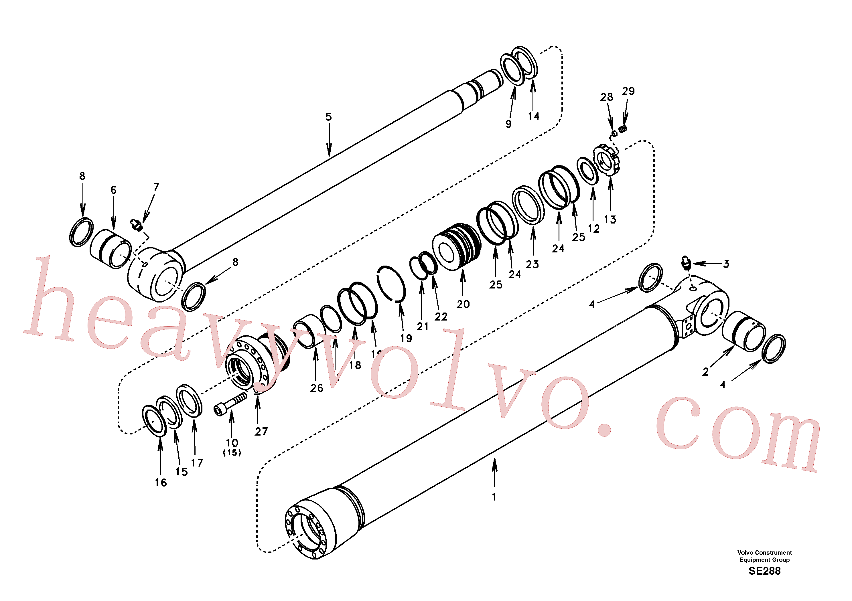 VOE14501229 for Volvo Bucket cylinder(SE288 assembly)