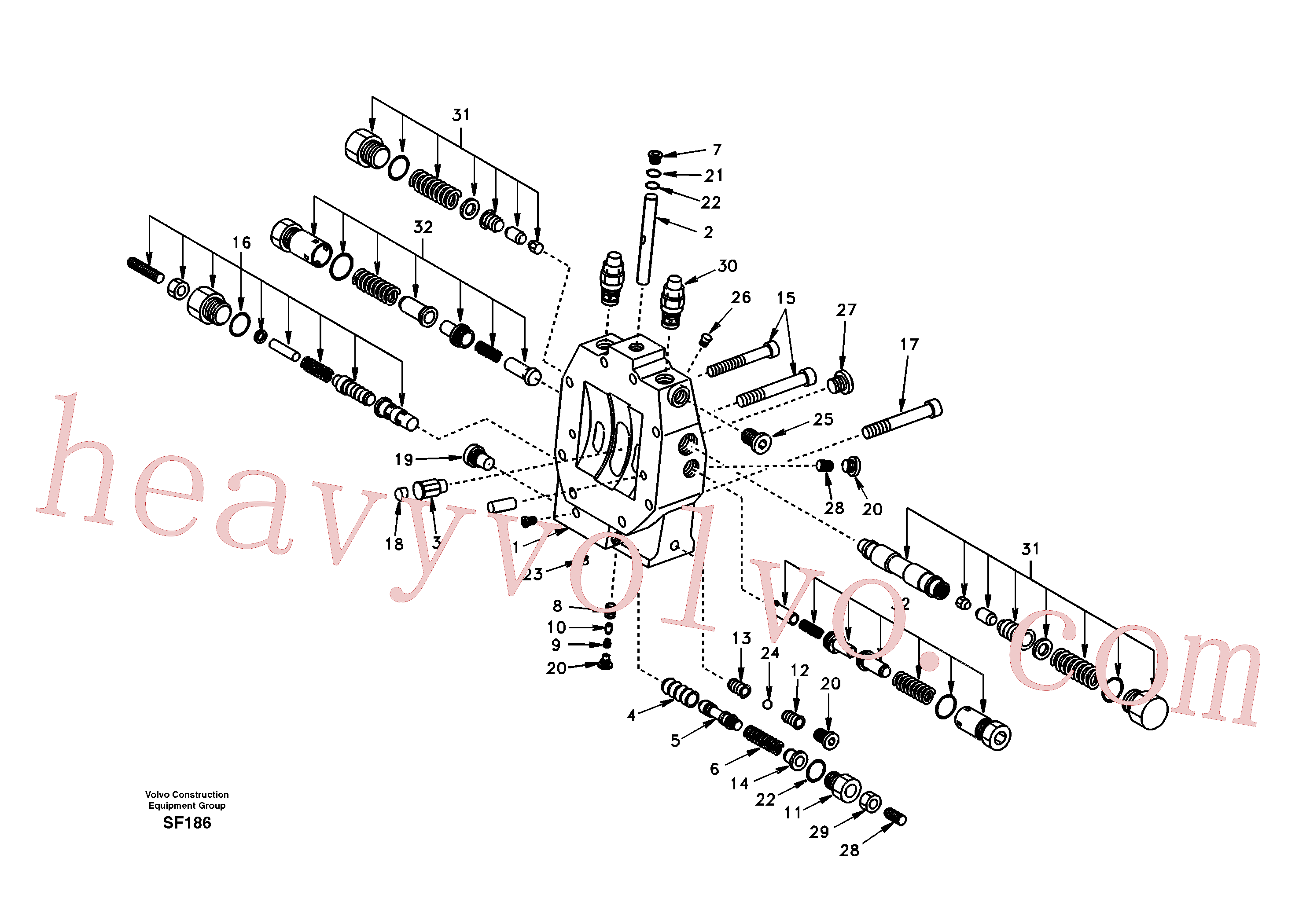 SA8230-34400 for Volvo Control valve, travel motor(SF186 assembly)
