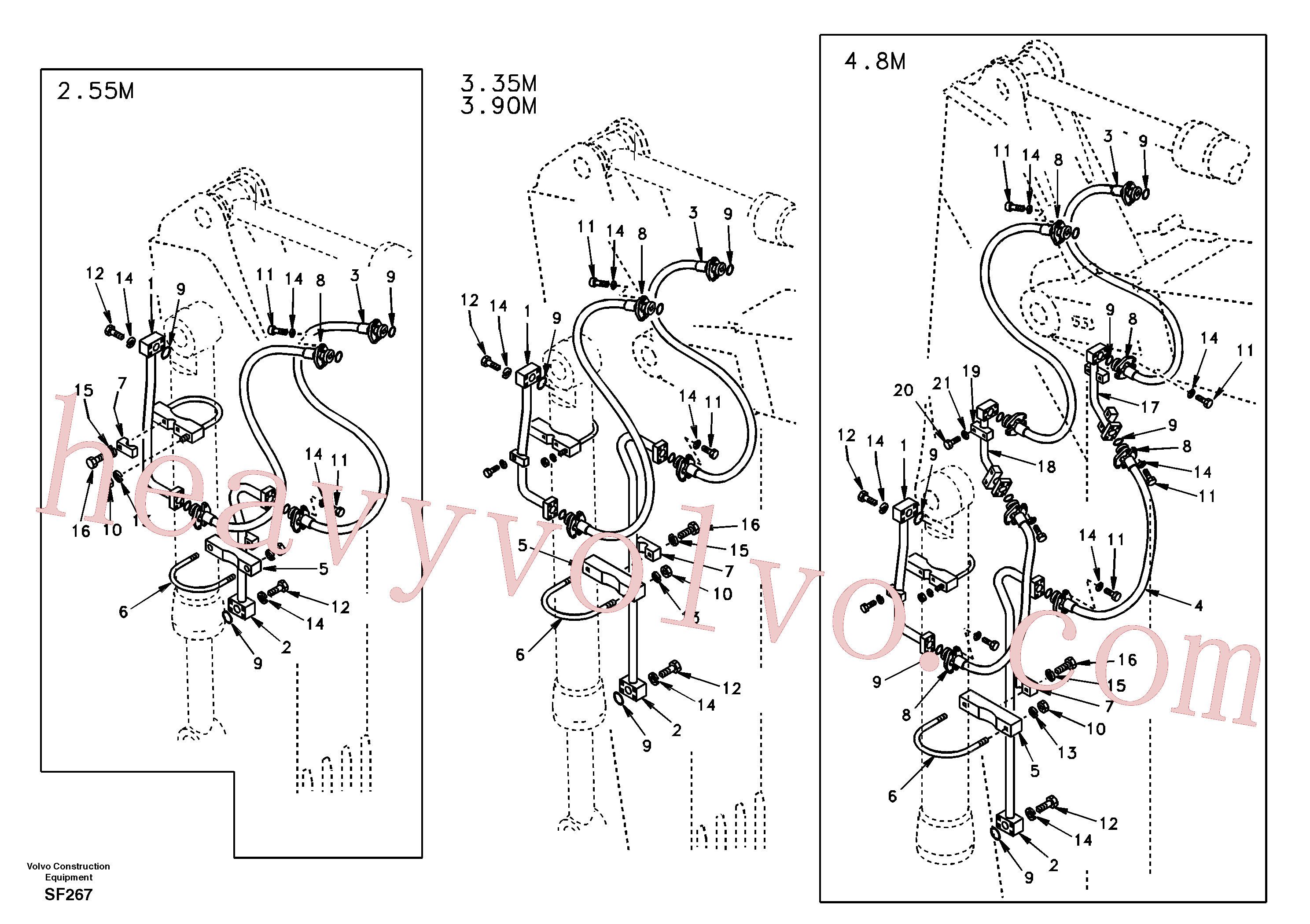 SA9495-17654 for Volvo Working hydraulic, dipper arm(SF267 assembly)